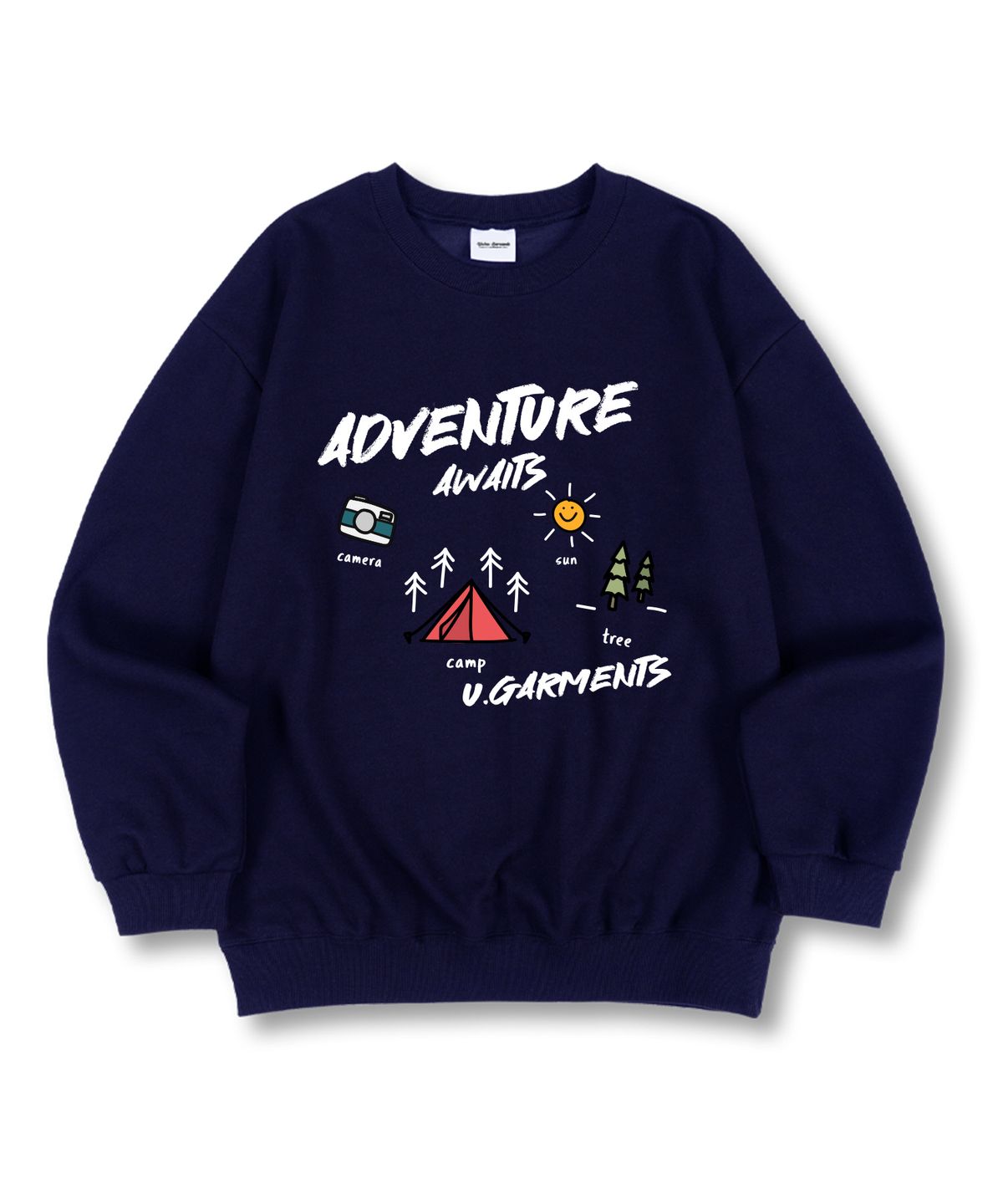유니온가먼츠(UNION GARMENTS) 어웨잇캠핑 특양면 오버핏 맨투맨 티셔츠 4 COLOR
