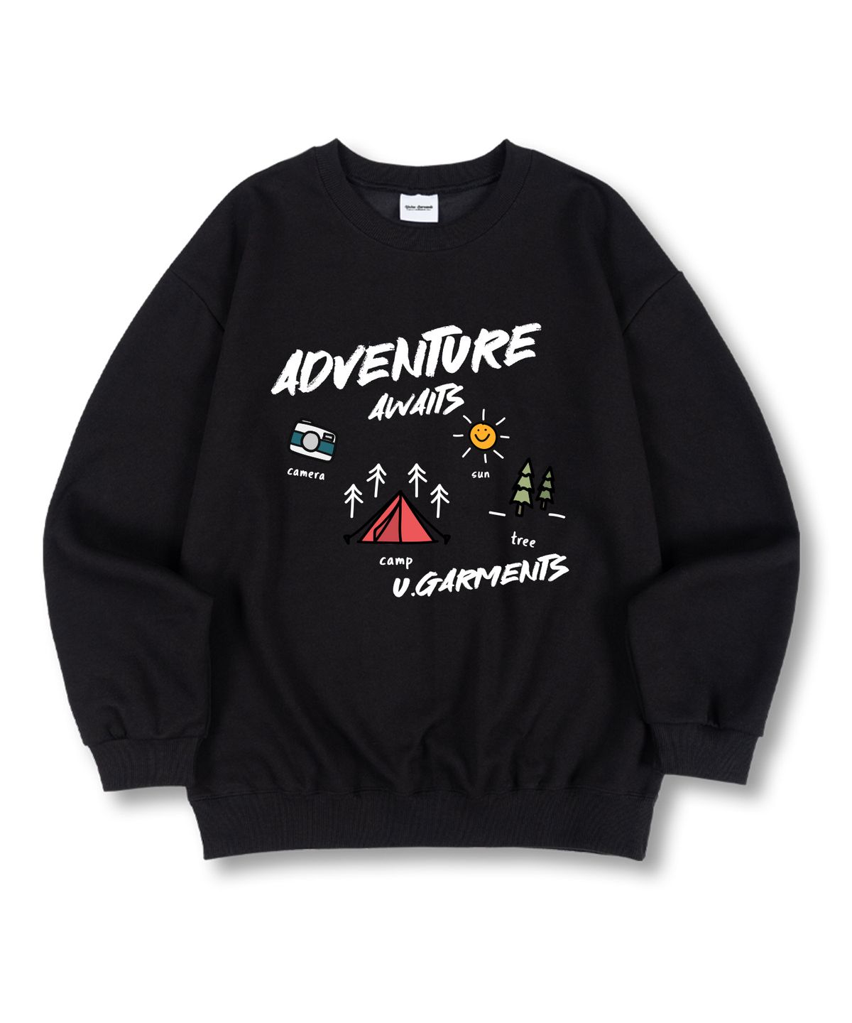 유니온가먼츠(UNION GARMENTS) 어웨잇캠핑 특양면 오버핏 맨투맨 티셔츠 4 COLOR
