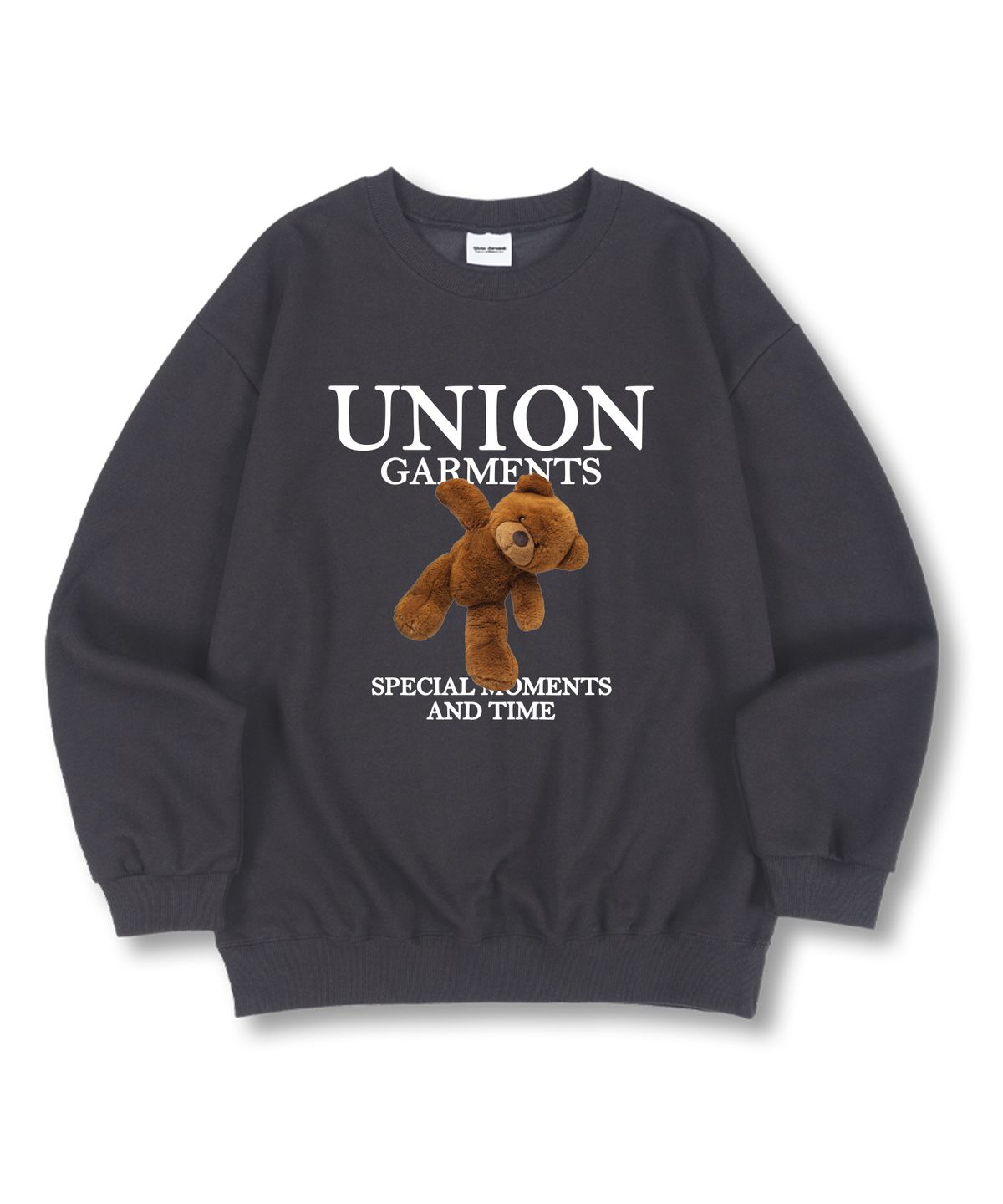 유니온가먼츠(UNION GARMENTS) 모먼트베어 특양면 오버핏 맨투맨 티셔츠 4 COLOR