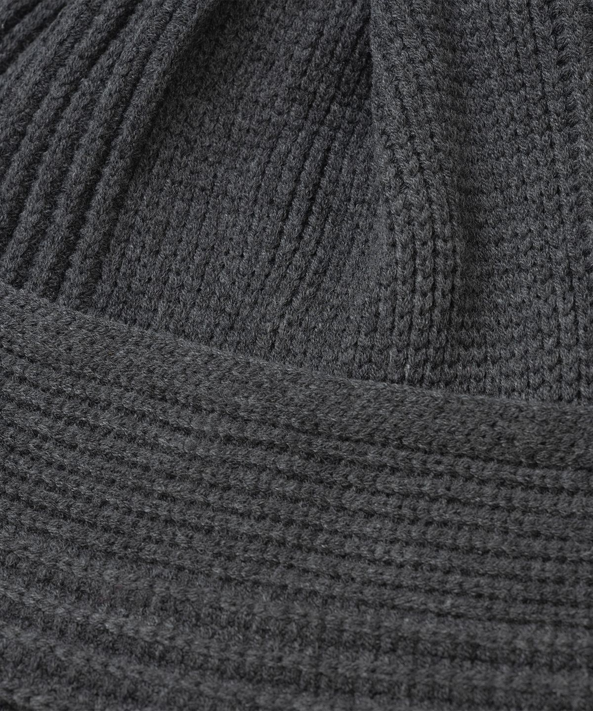 밀로 우먼(MILLO WOMEN) 리브드 루즈 핏 비니 [차콜 그레이]
