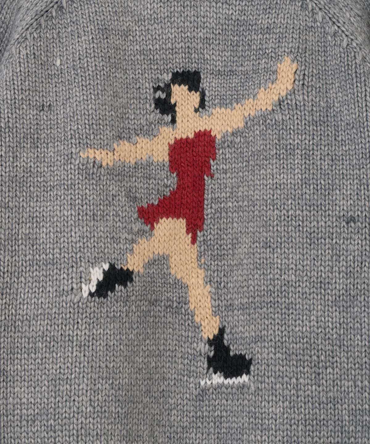 밀로 우먼(MILLO WOMEN) 심볼 코위찬 니트 집업 [그레이]