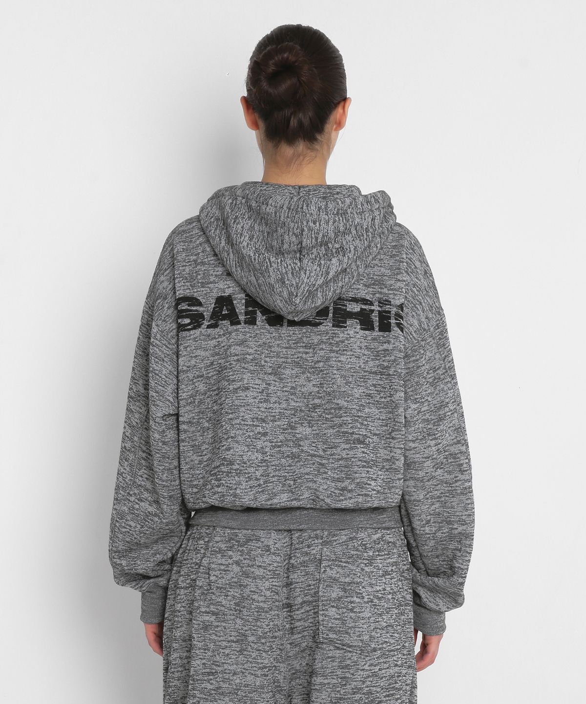 샌드릭(SANDRIC) BRUSHED BOKASHI HOODED ZIP UP_MELANGE GREY