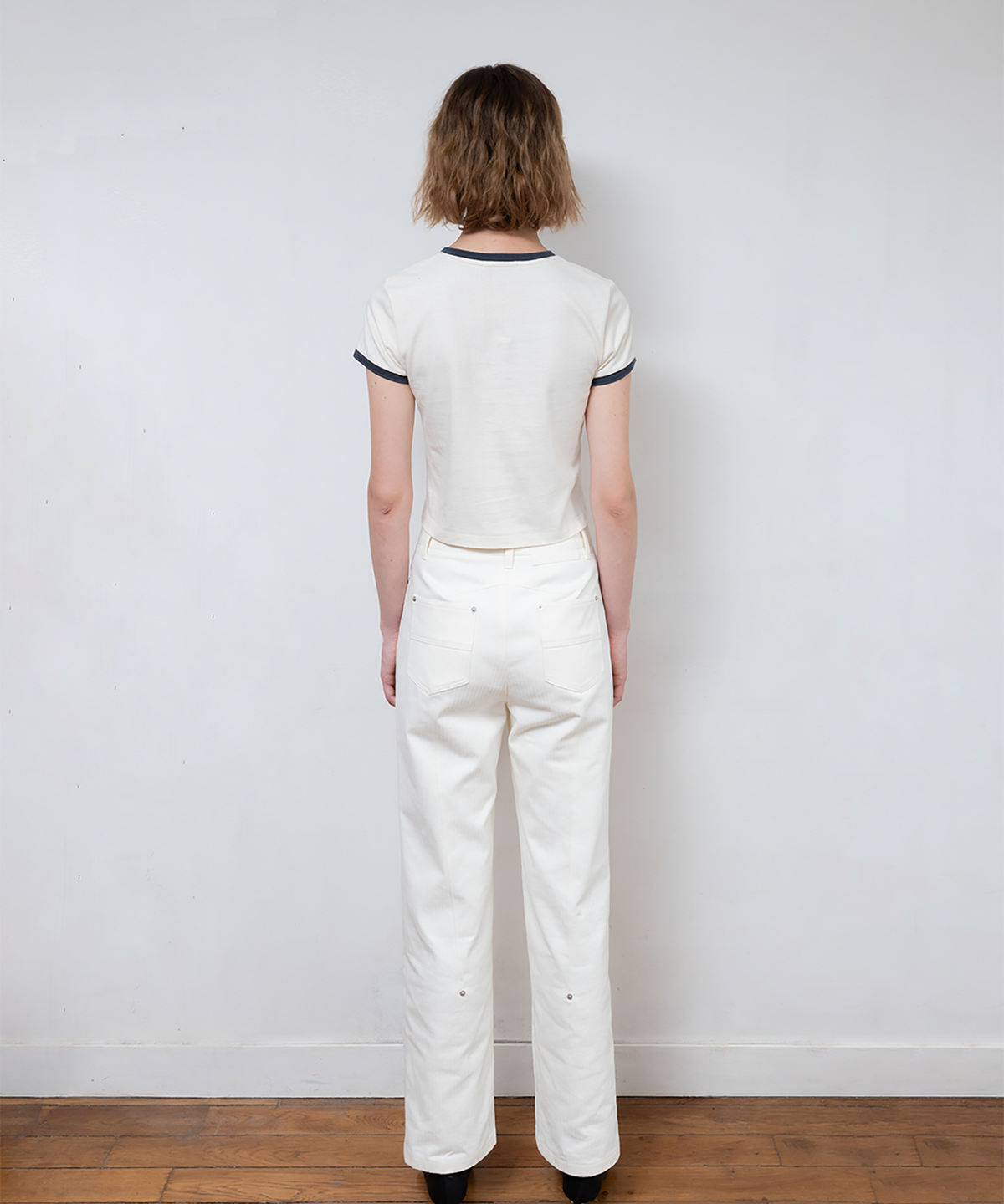 파버(FABEUR) STRIPE STRAIGHT PANTS (CREAM)