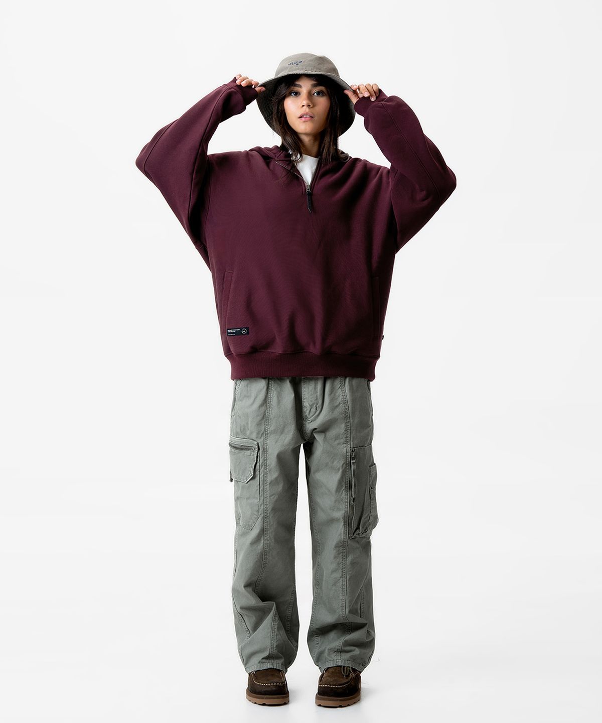 미드업데이트(MIDUPDATE) Classic Half Zip Hoodie_2color