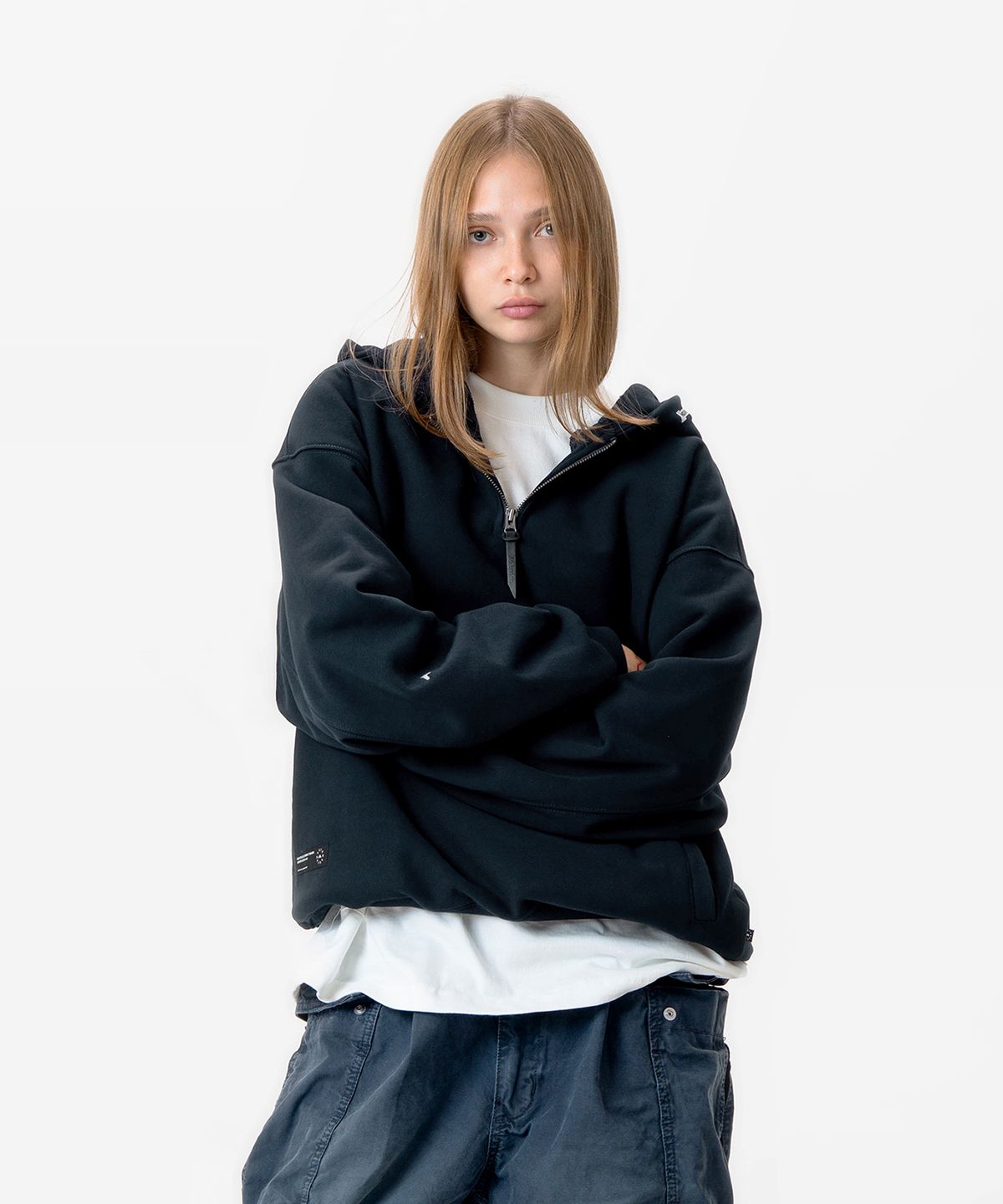 미드업데이트(MIDUPDATE) Classic Half Zip Hoodie_2color
