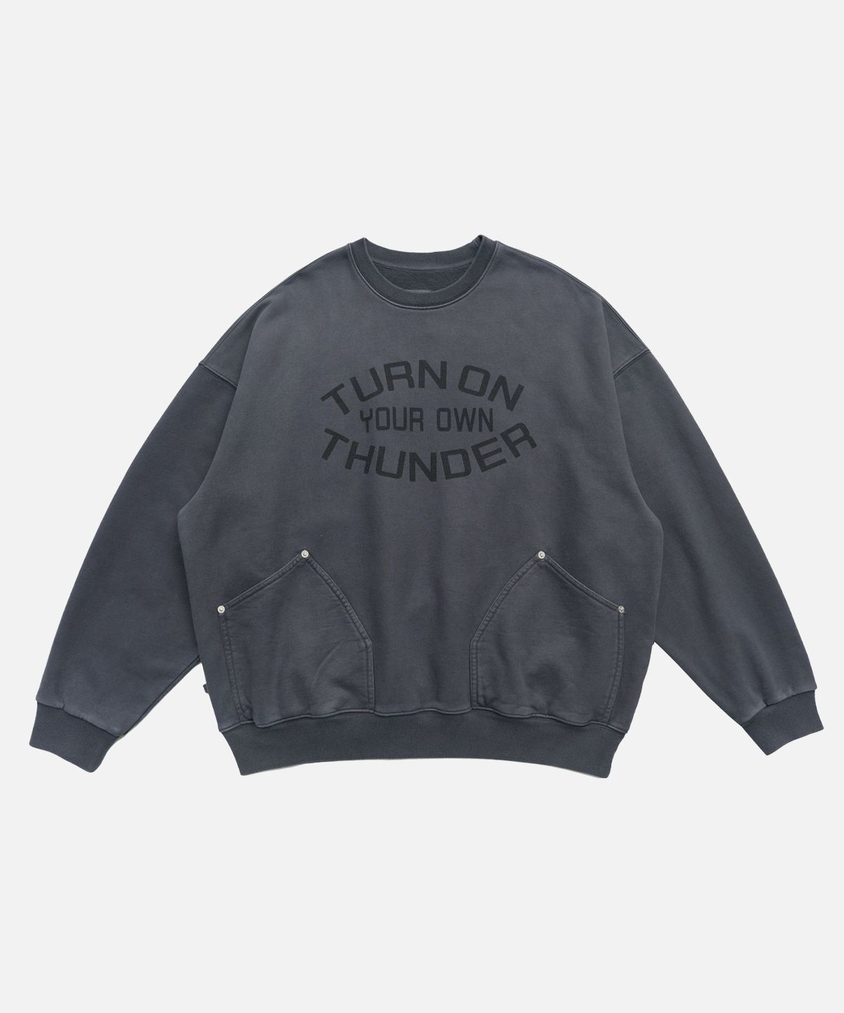 미드업데이트(MIDUPDATE) Front Pocket Sweatshirt_2color