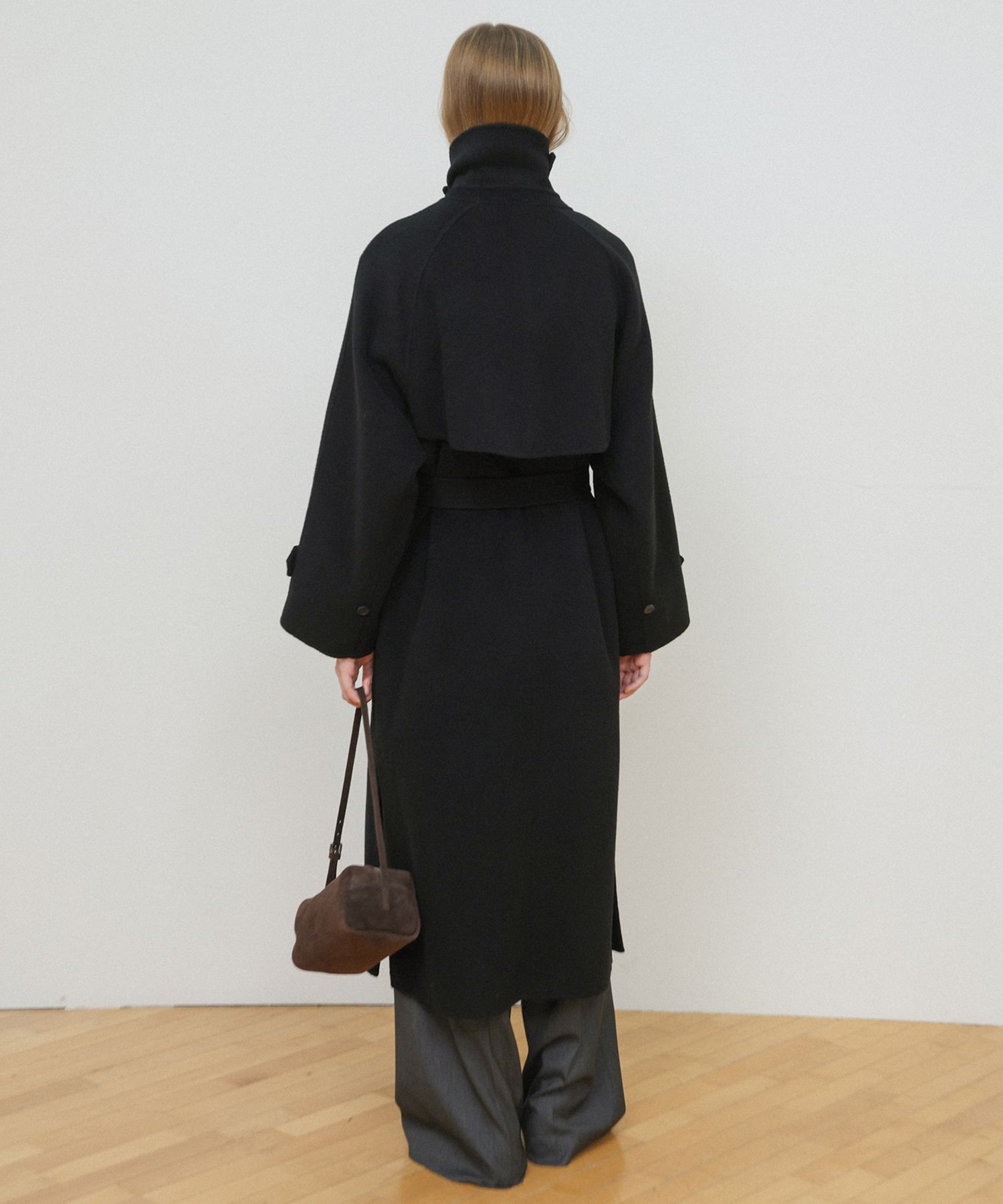 MUSINSA | LEVAR Handmade Wool Mac Coat - Black