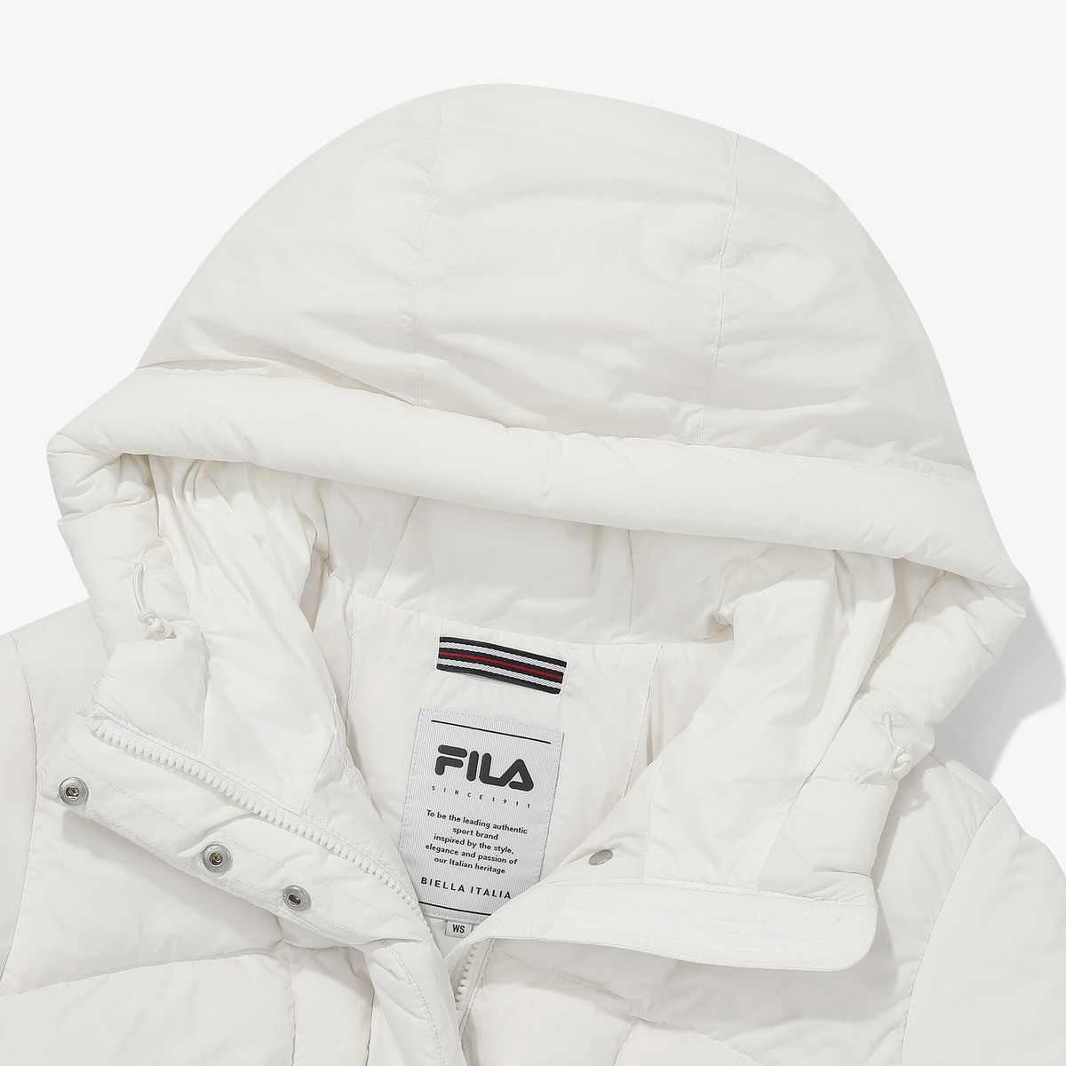 휠라(FILA) 여성 플로우 후드 다운 화이트(FS254DJ01F002191)