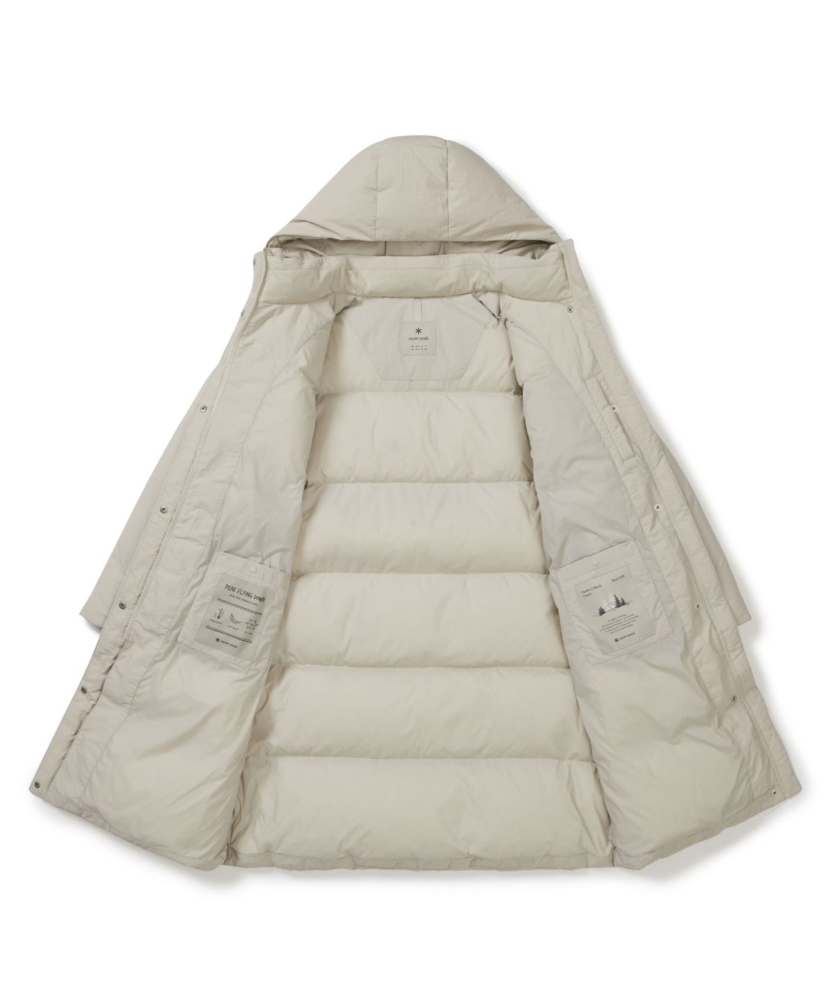 스노우피크 어패럴(SNOWPEAK APPAREL) 시티캠퍼 여성 롱 다운 자켓 (S25WWGDJ67) Light Beige