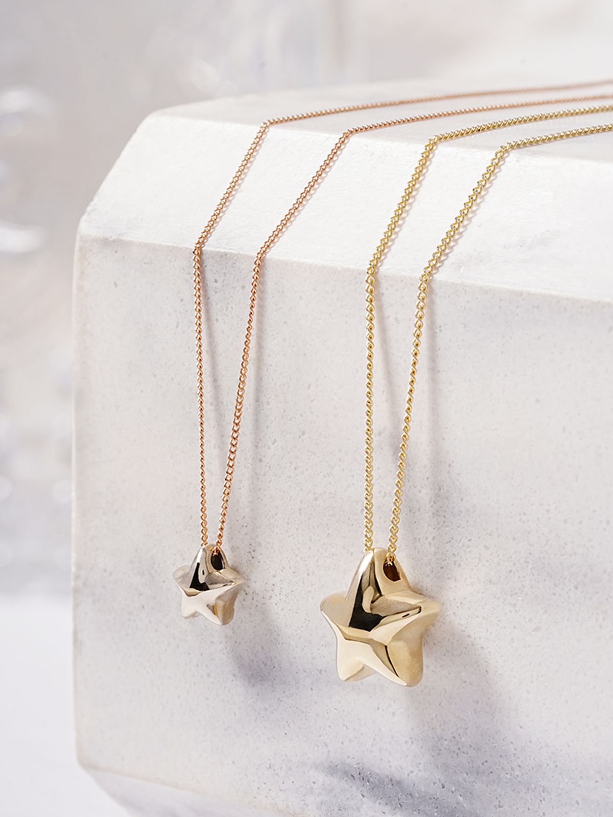 미니멀피어싱(MINIMALPIERCING) 14K 골든 스타 레이어 목걸이 펜던트
