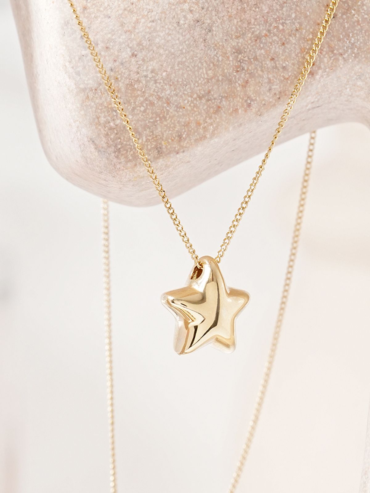 미니멀피어싱(MINIMALPIERCING) 14K 골든 스타 레이어 목걸이 펜던트