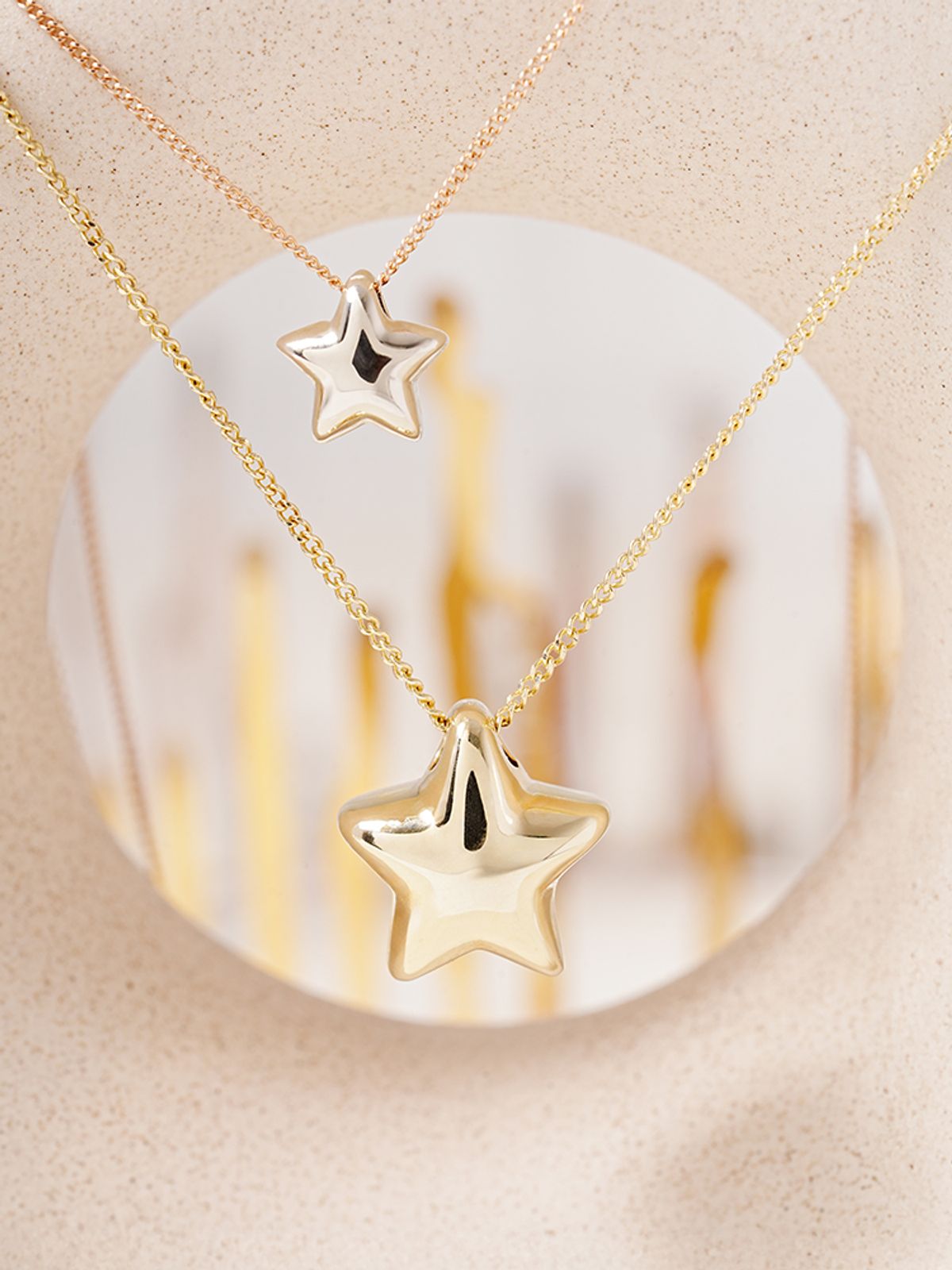 미니멀피어싱(MINIMALPIERCING) 14K 골든 스타 레이어 목걸이 펜던트