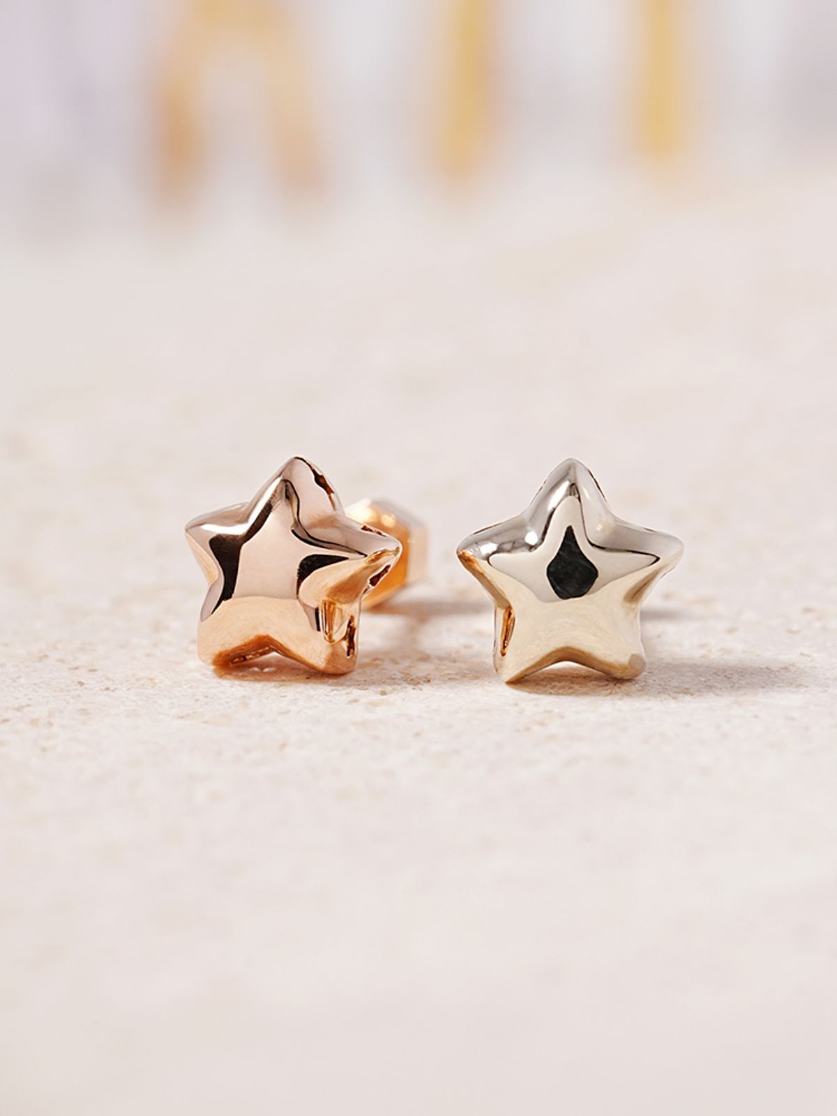 미니멀피어싱(MINIMALPIERCING) 14K 18K 골든 스타 레이어 피어싱 귀걸이