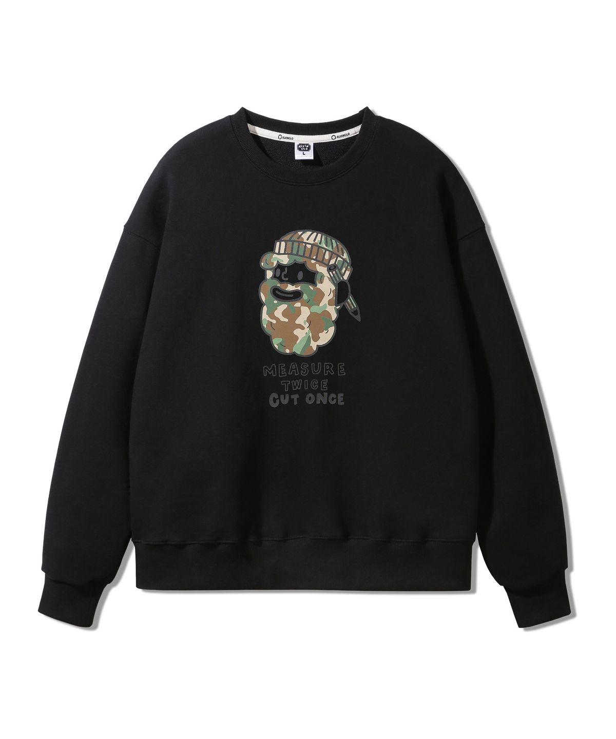 앨빈클로(ALVINCLO) CAMO PAINT CLUB 오버핏 맨투맨 MAR286 (2 COLOR)