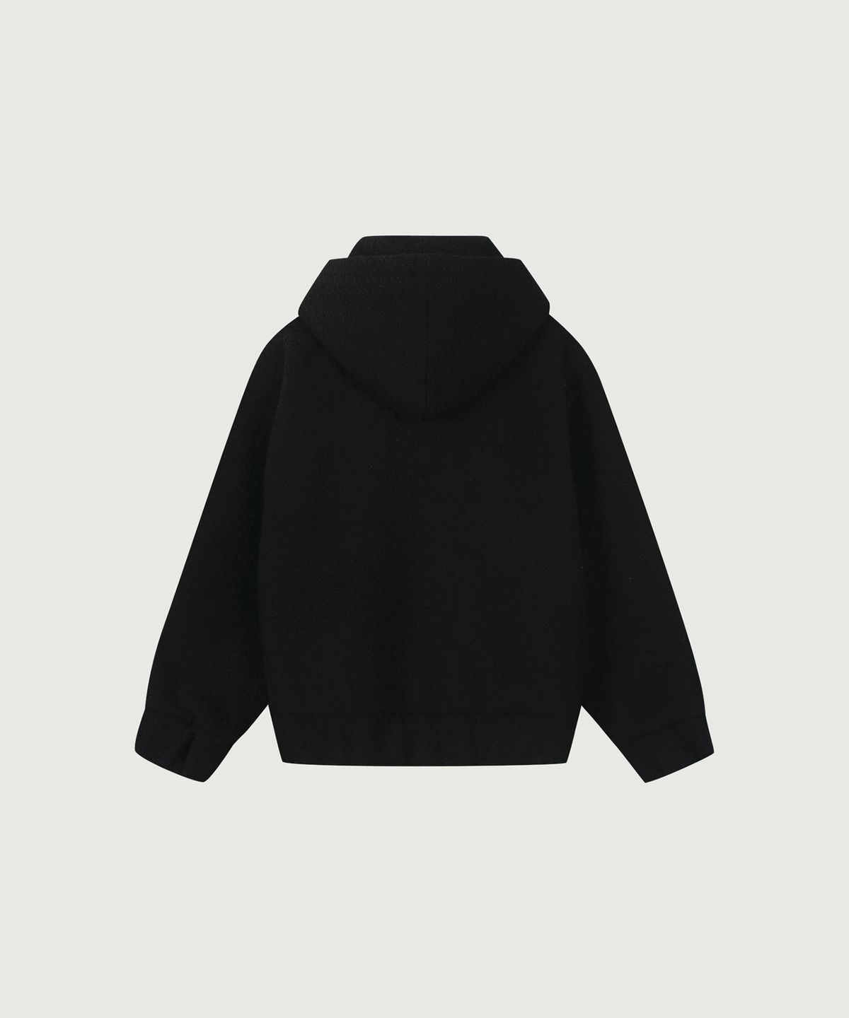 리모네(LEMONE) Tweed Hooded zip-up / Black