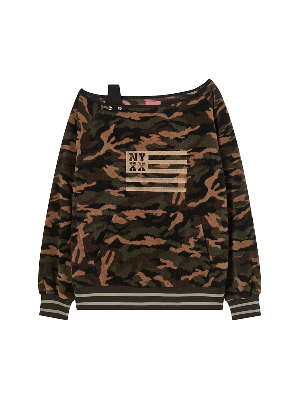 엔와이엑스엑스(NYXX) NYX FLUFFY OFF SHOULDER KHAKI