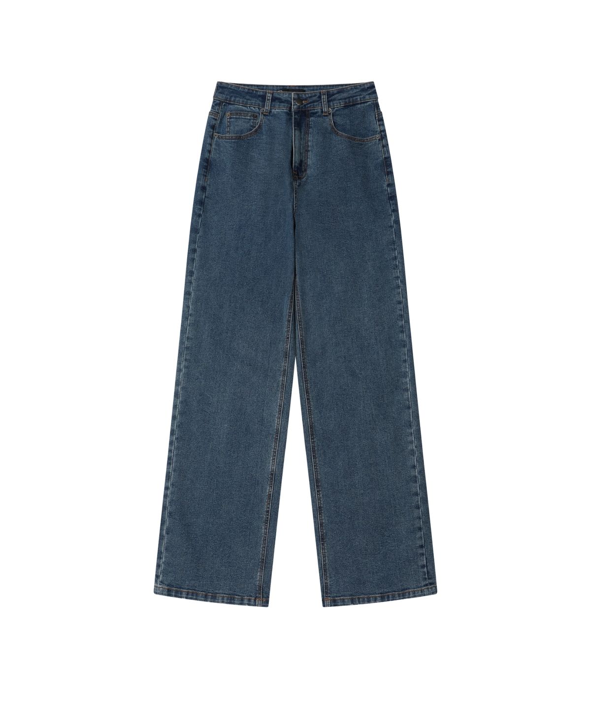 레더리(LEATHERY) 포켓 스티치 스트레이트 데님 팬츠 [BLUE]