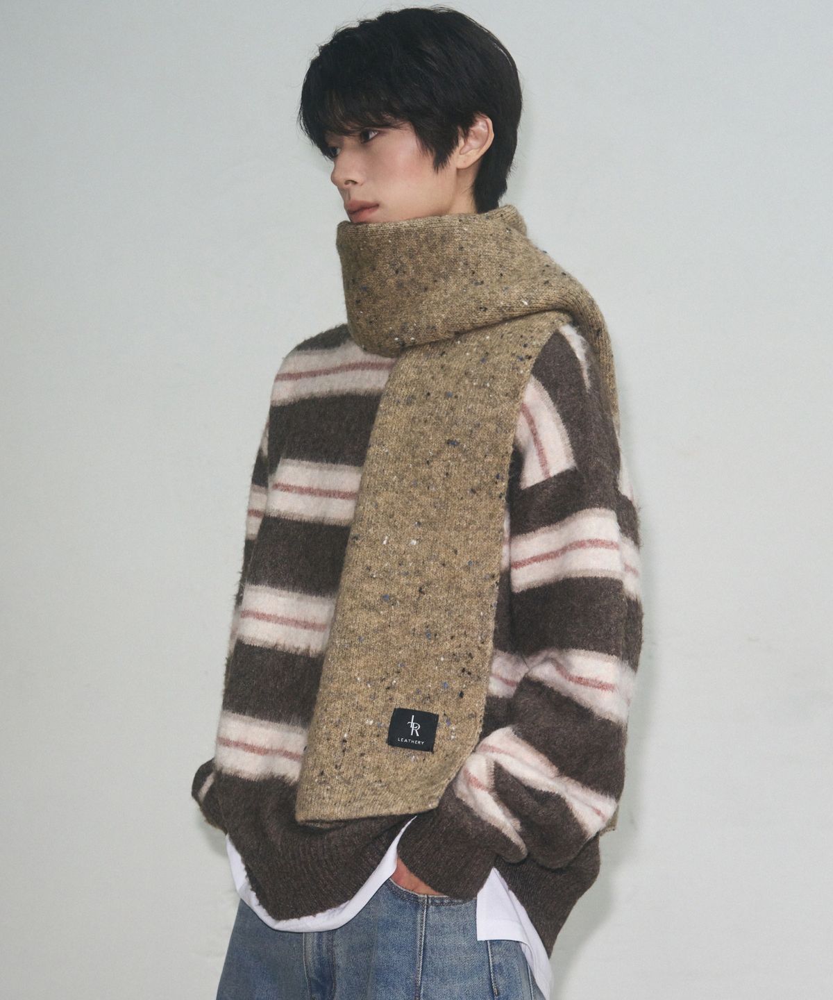 레더리(LEATHERY) 소프트 울 머플러 [BEIGE]
