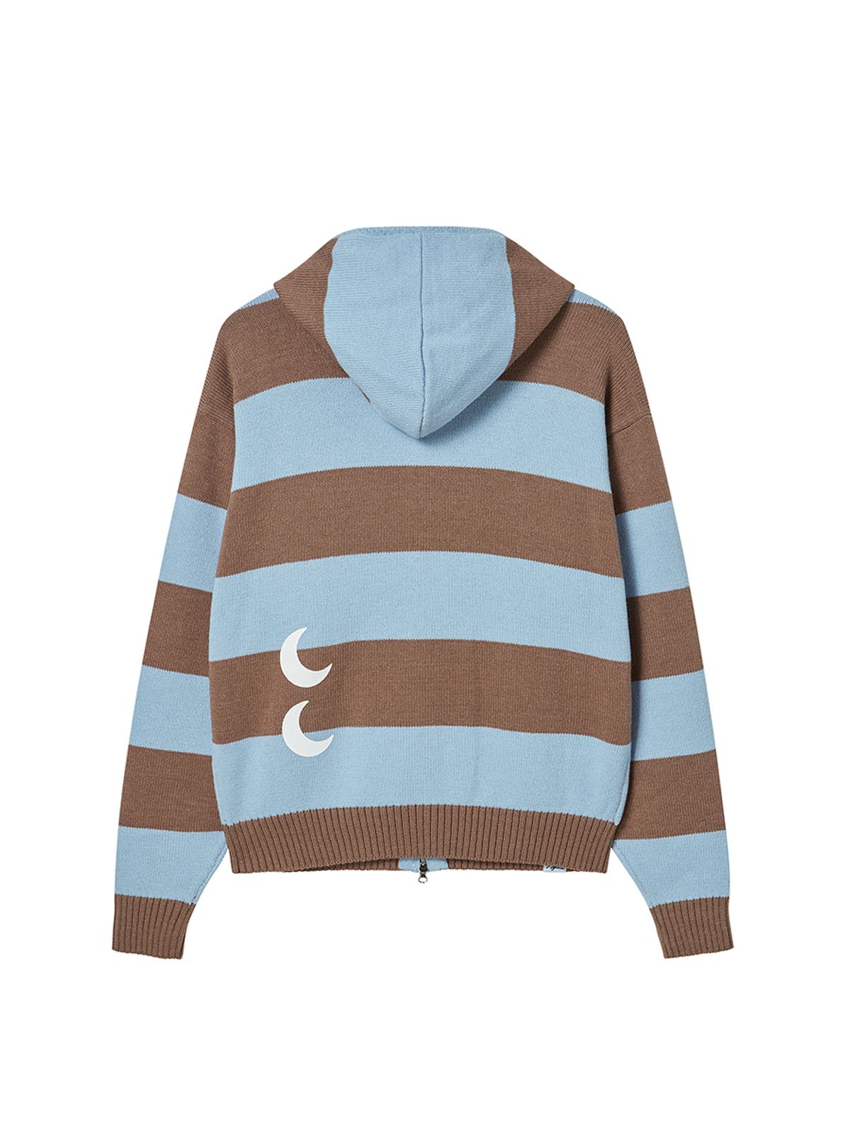 엔와이엑스엑스(NYXX) STRIPE KNIT ZIP-UP HOODIE BLUE