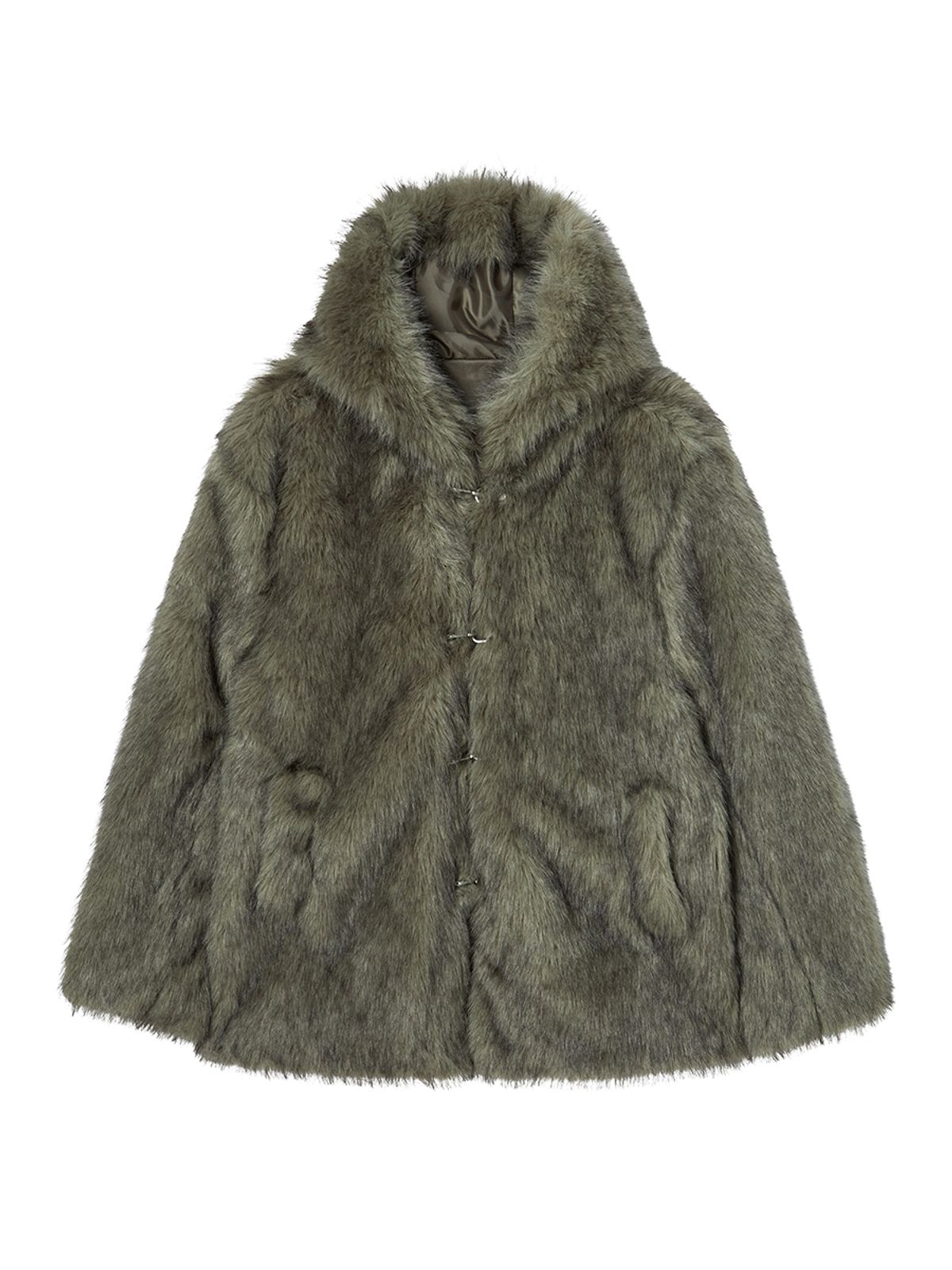 엔와이엑스엑스(NYXX) HOODED FUR COAT KHAKI