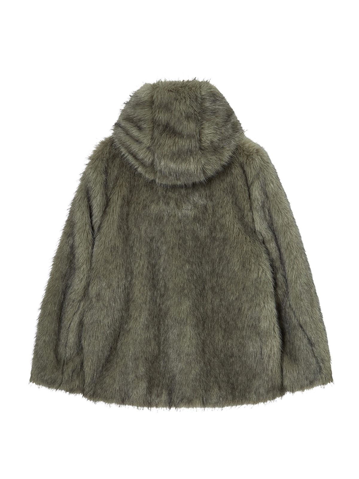 엔와이엑스엑스(NYXX) HOODED FUR COAT KHAKI