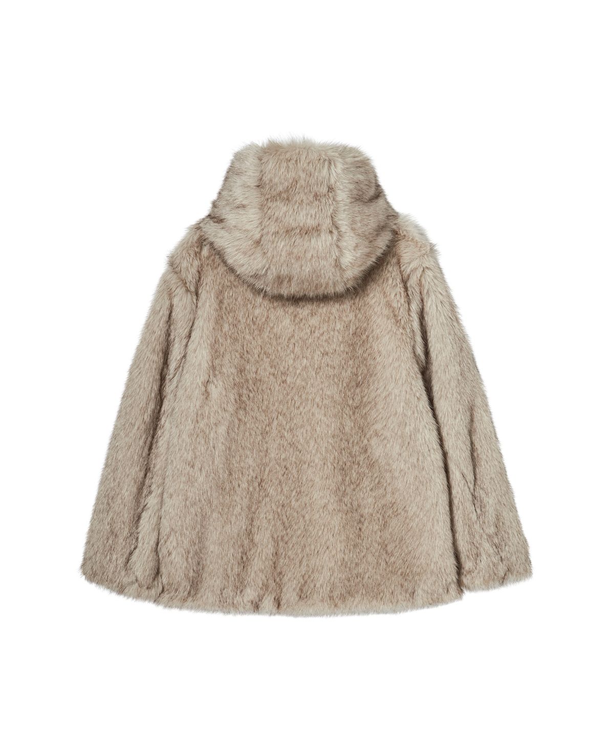 엔와이엑스엑스(NYXX) HOODED FUR COAT BEIGE