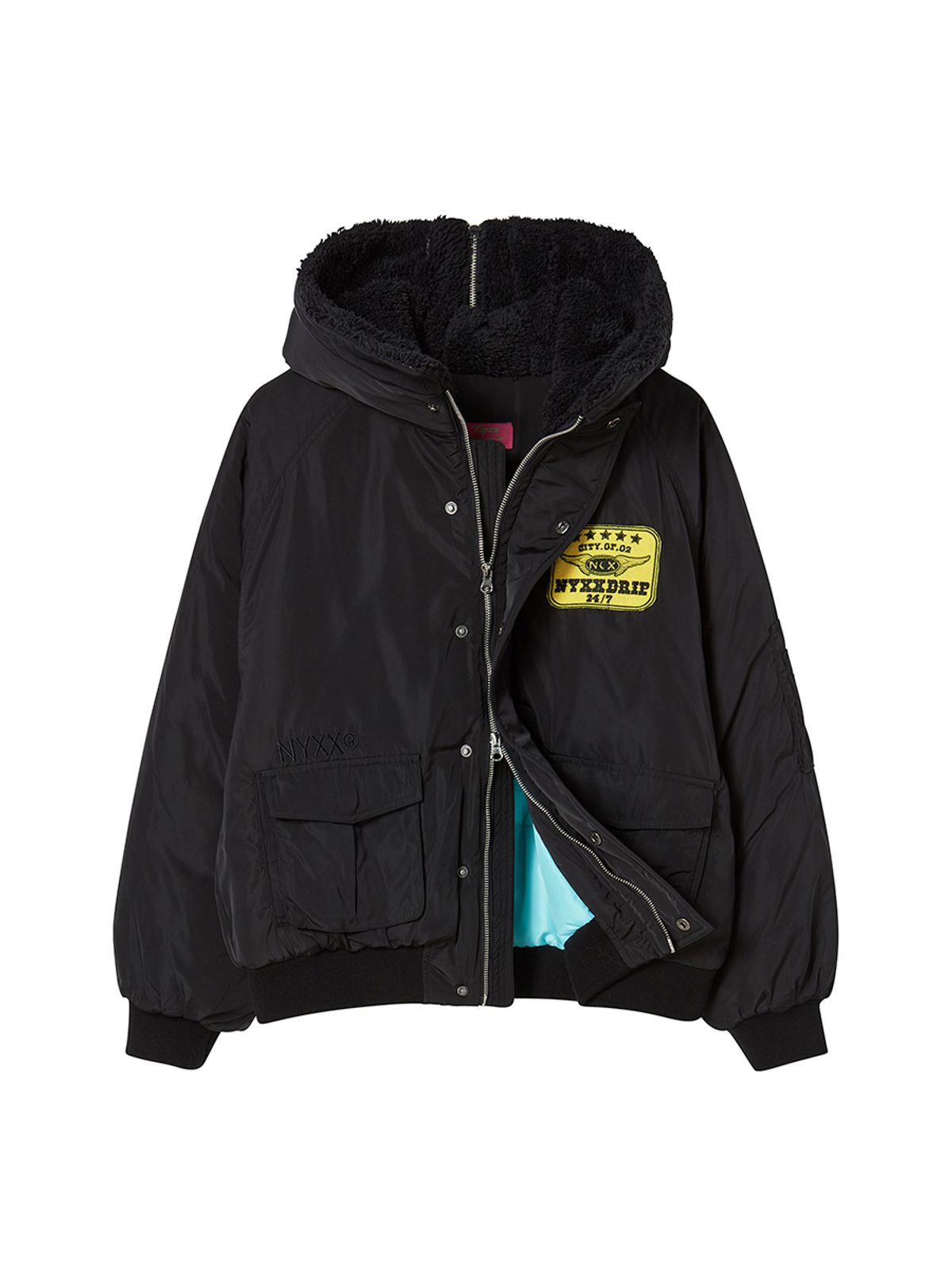 엔와이엑스엑스(NYXX) SLIDE BOMBER JACKET BLACK