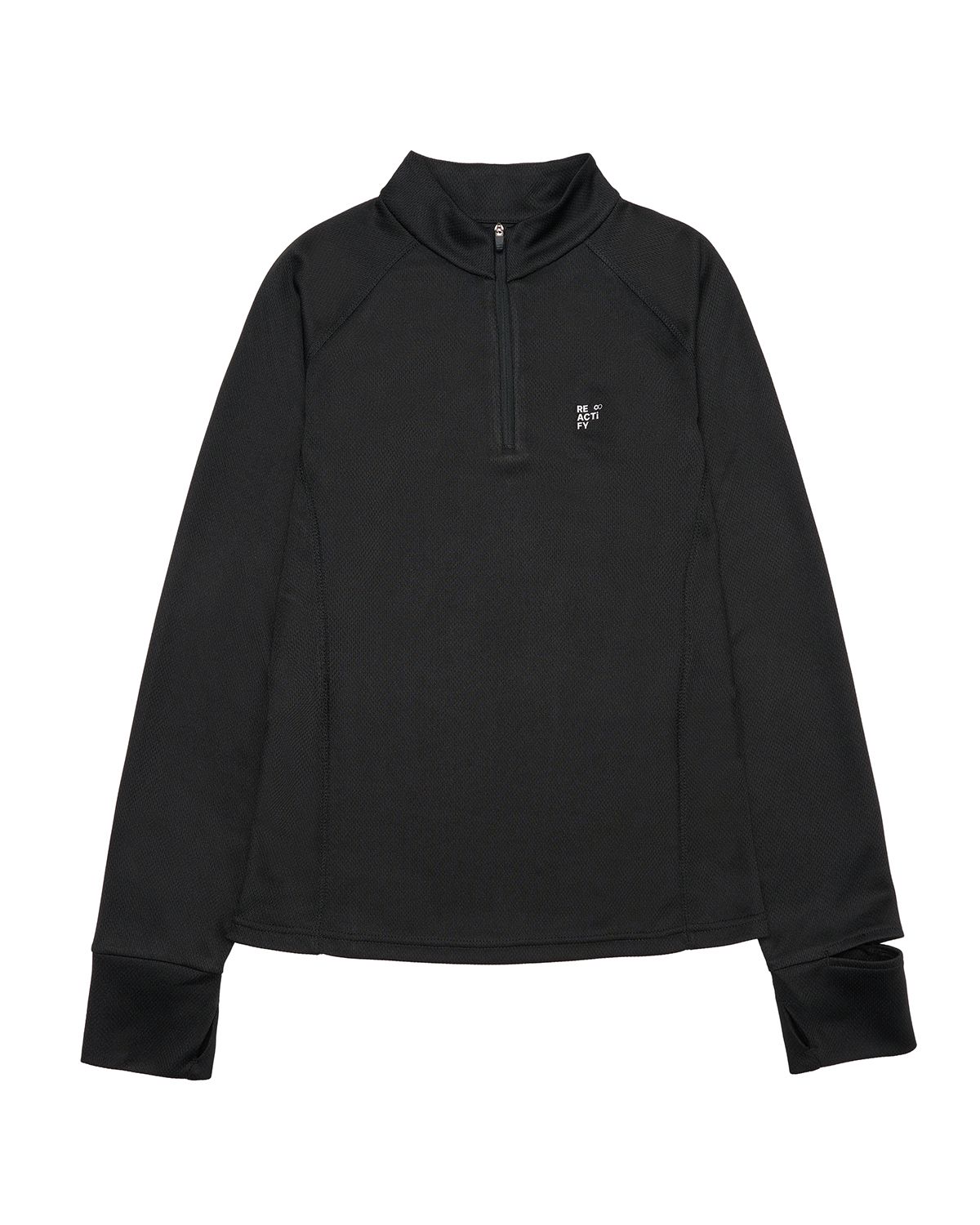 리액티파이(REACTIFY) Women’s Half Zip-Up Long Sleeve Black