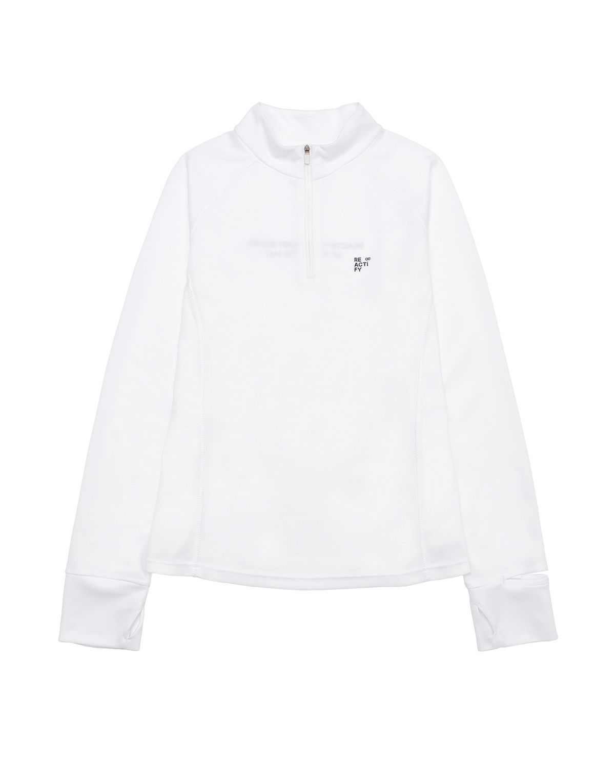 리액티파이(REACTIFY) Women’s Half Zip-Up Long Sleeve White