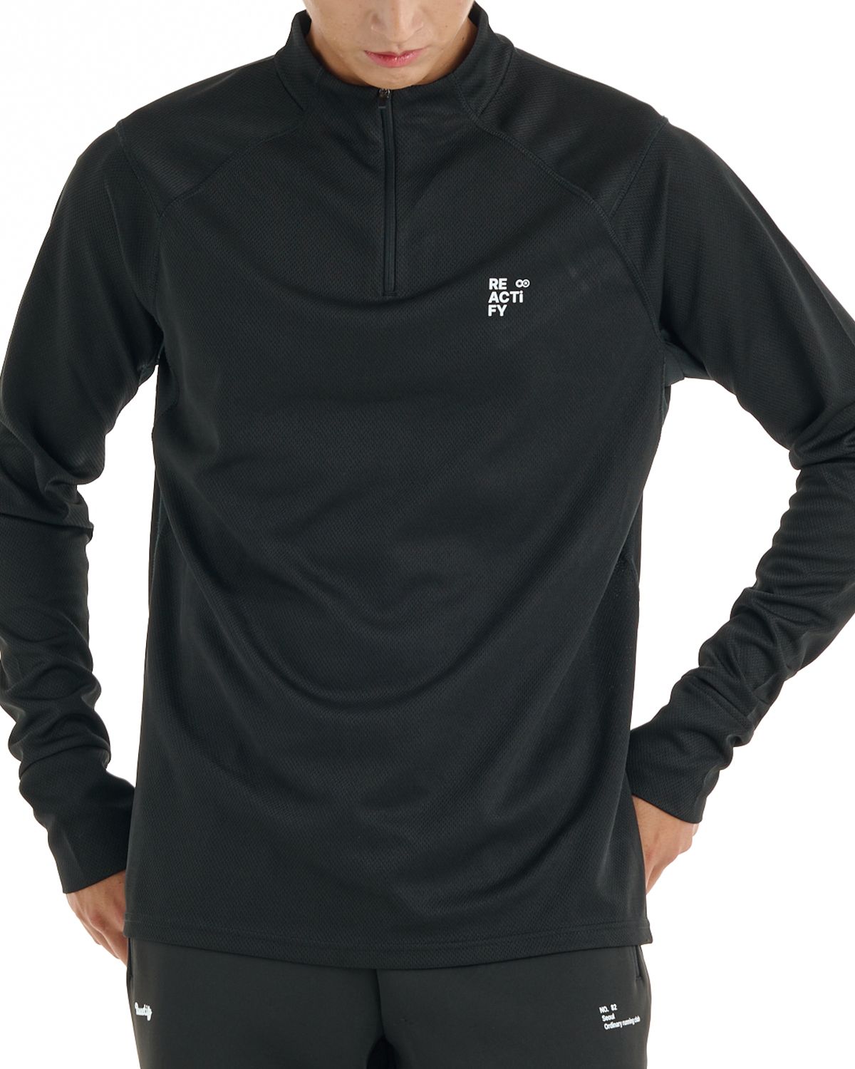 리액티파이(REACTIFY) Men’s Half Zip-Up Long Sleeve Black