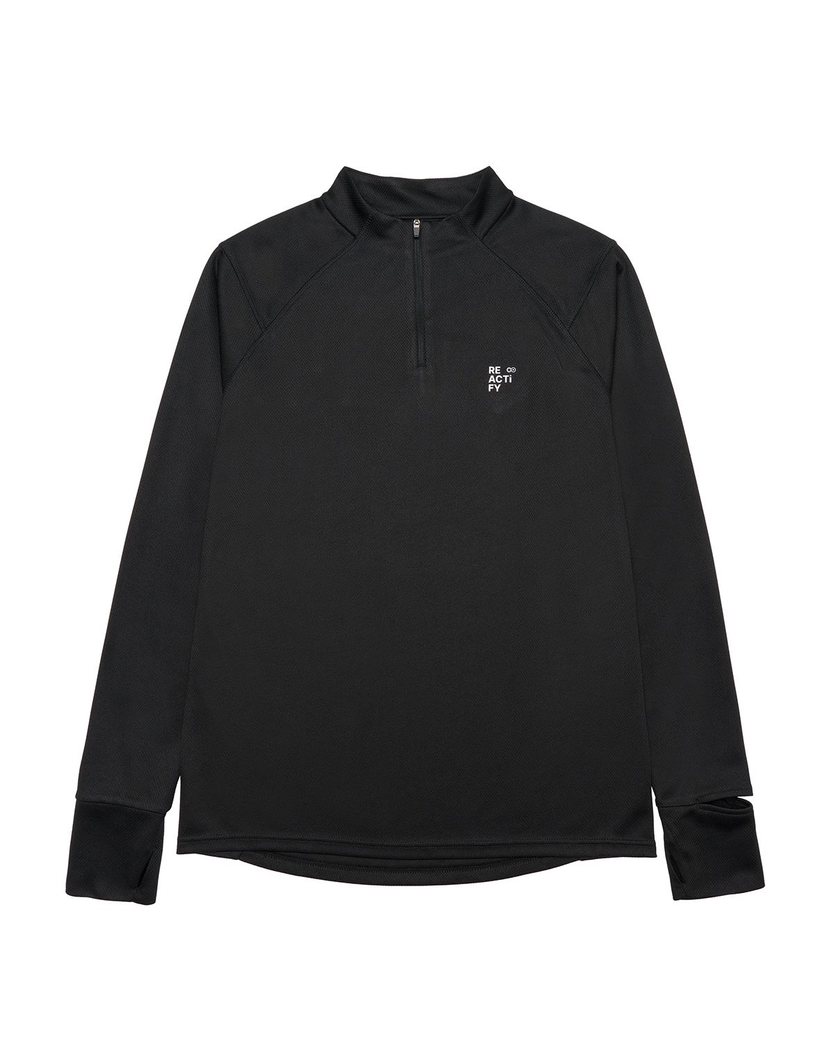 리액티파이(REACTIFY) Men’s Half Zip-Up Long Sleeve Black