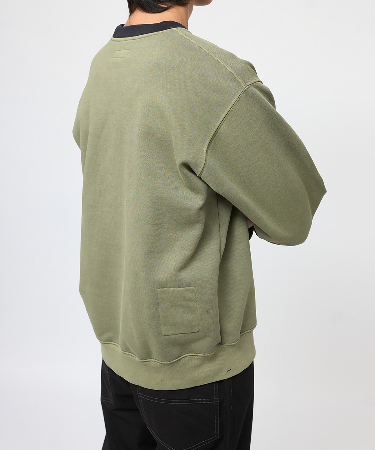파버(FABEUR) FABEUR COLORBLOCK SWEATSHIRTS (SAGE LIME)