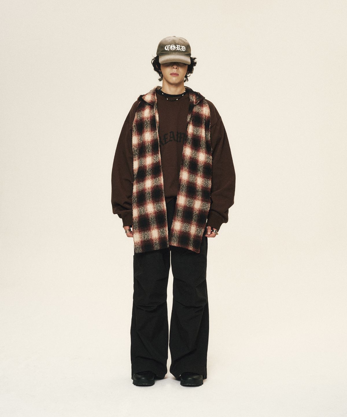 코드(CORD) 디스커버드 키트 후드 머플러_Boucle-Check BR