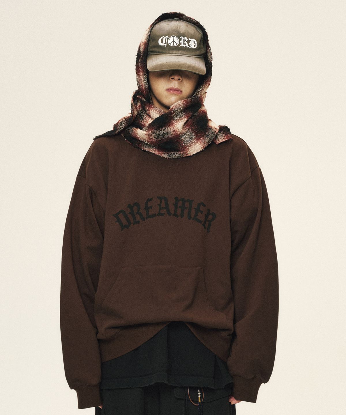 코드(CORD) 디스커버드 키트 후드 머플러_Boucle-Check BR