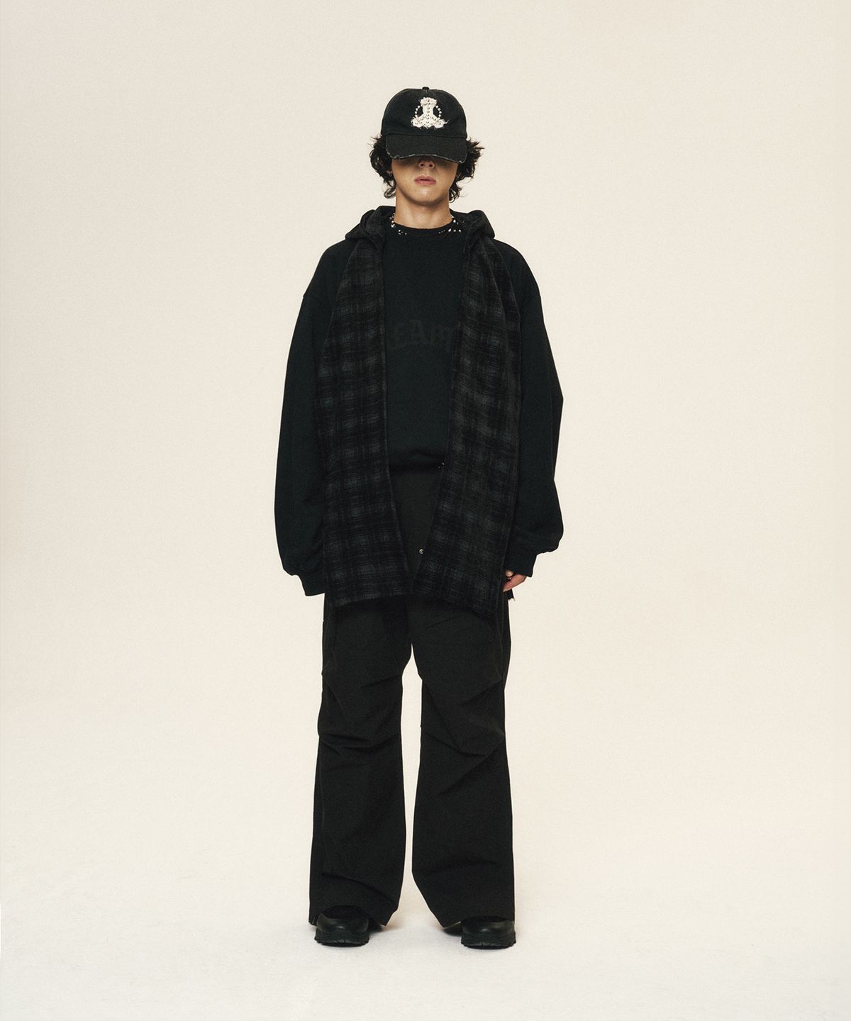 코드(CORD) 디스커버드 키트 후드 머플러_Over-Check BK