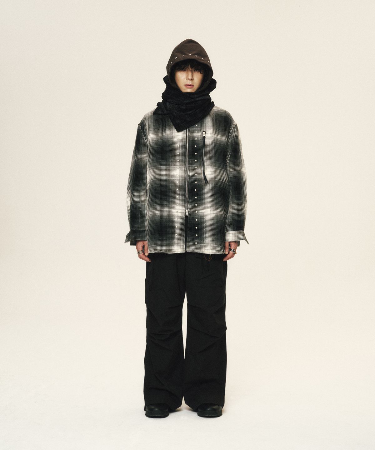 코드(CORD) 디스커버드 키트 후드 머플러_Over-Check BK