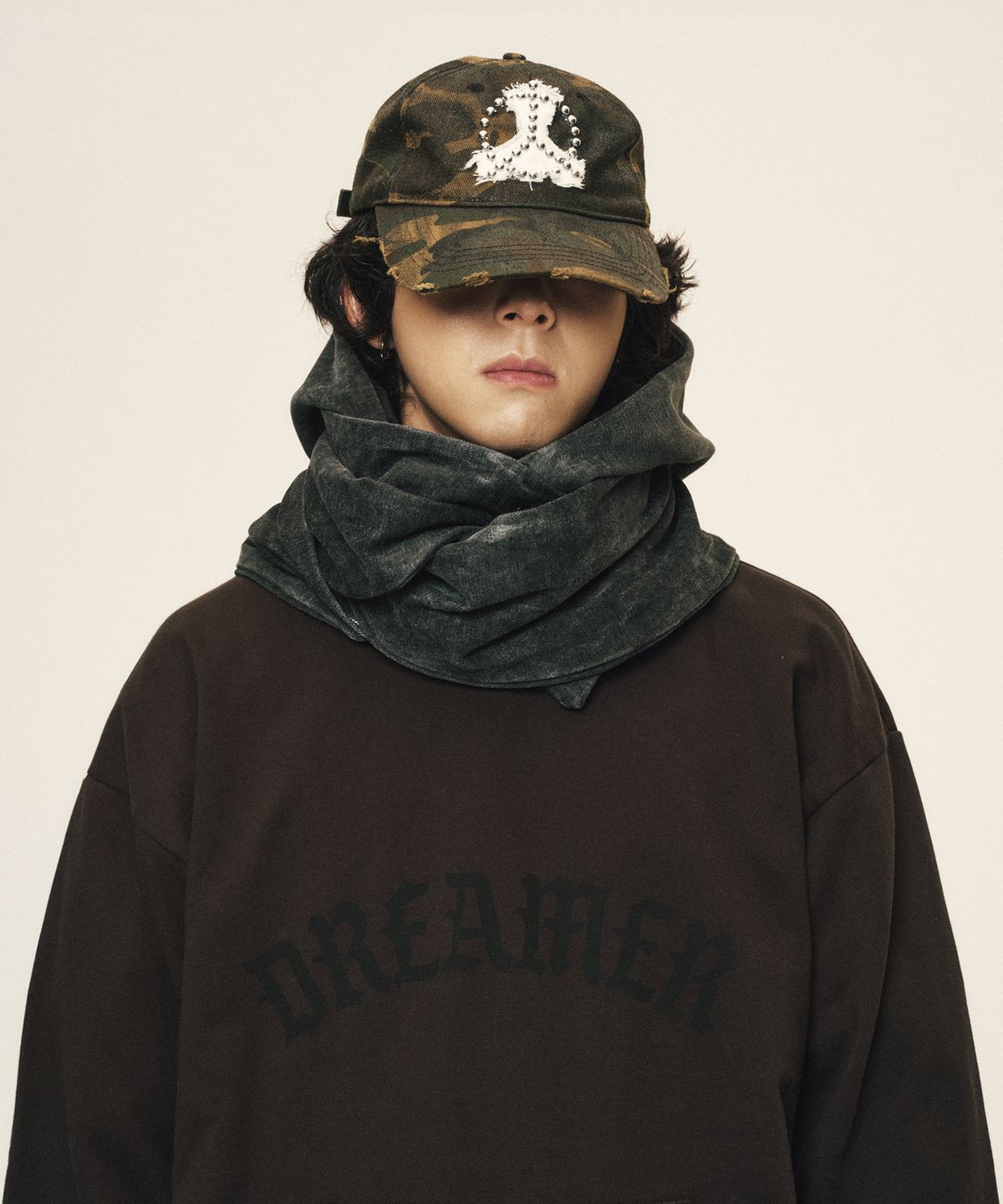 코드(CORD) 피스풀 스터드 패치 캡_Coated Camouflage