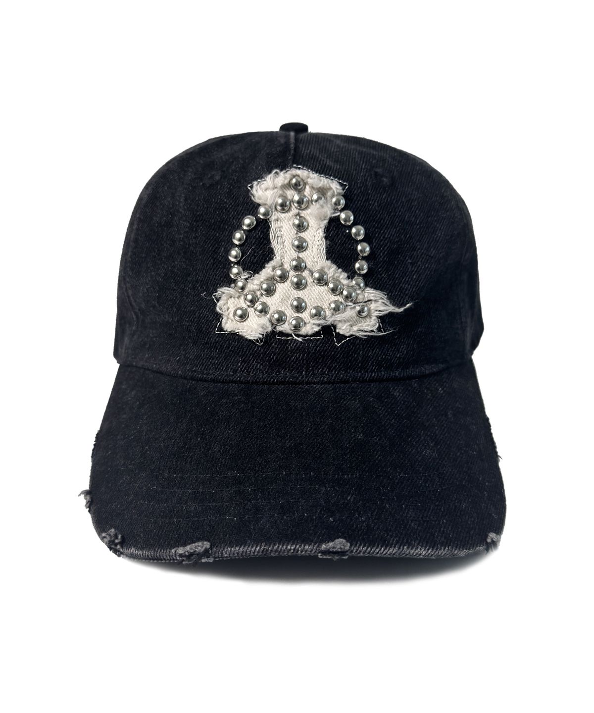 코드(CORD) 피스풀 스터드 패치 캡_BK Denim
