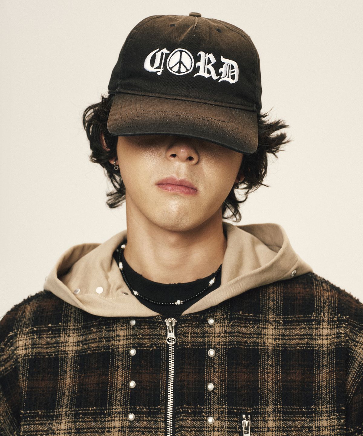 코드(CORD) 코드리스트 Emb. 블리치 워시드 캡_Dust BK