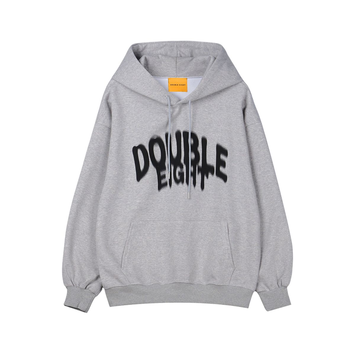 더블에잇(DOUBLE EIGHT) 스프레이 로고 후드 (그레이)