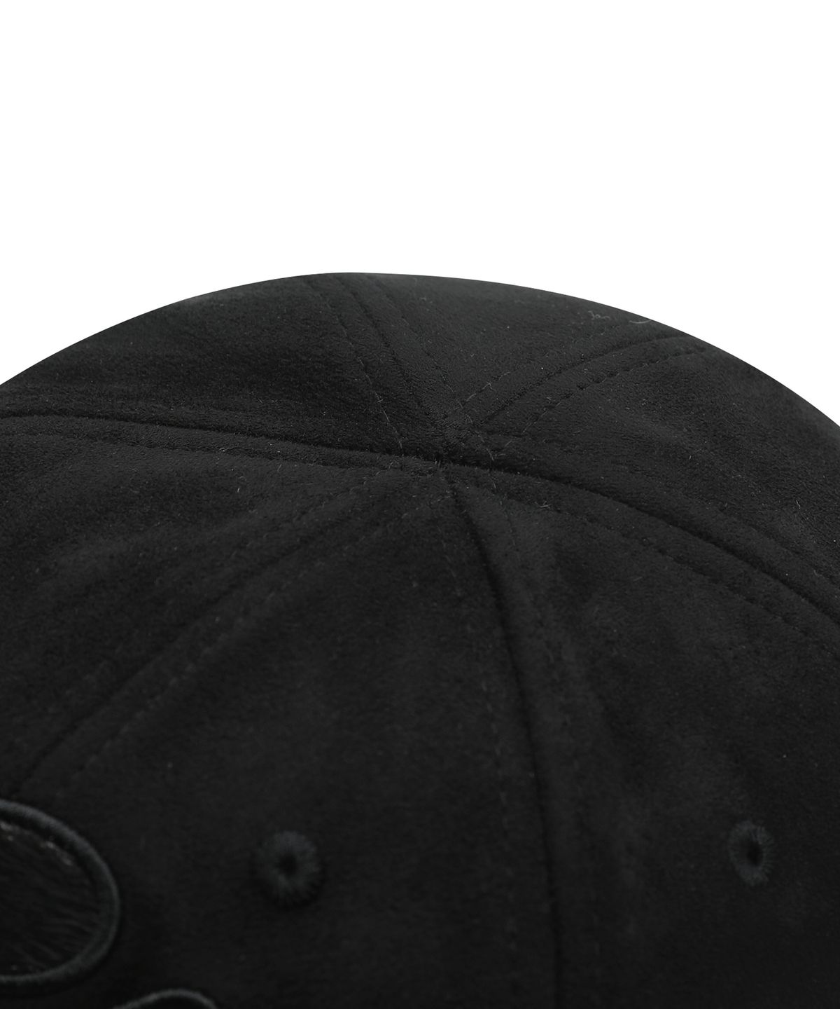 글랙(GLACK) GC073 헤어리 아플리케 스웨이드 볼캡 (BLACK)