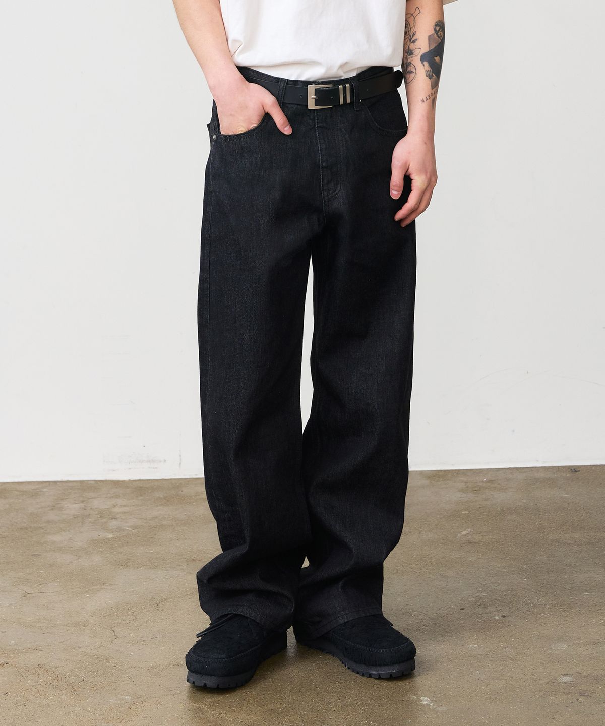 덴메이드(DENMADE) DEN0001 Selvedge Extra Wide Fit (One Black)