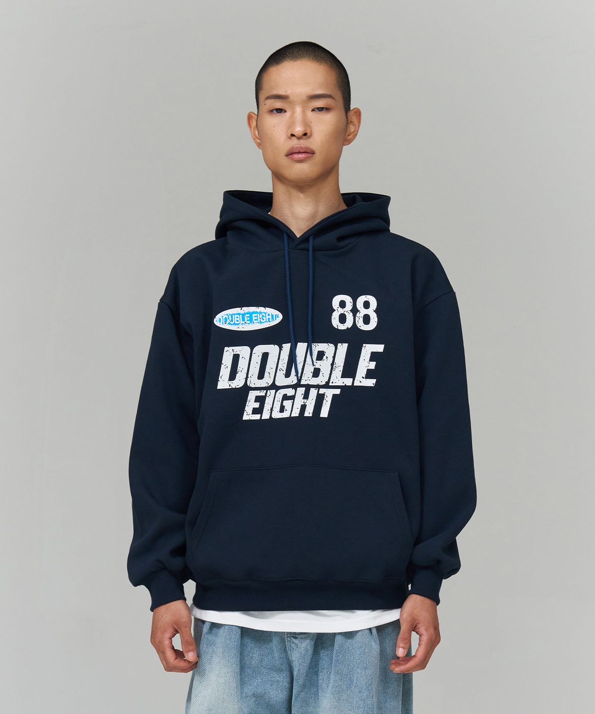 더블에잇(DOUBLE EIGHT) 88 크랙 후드 (블랙)