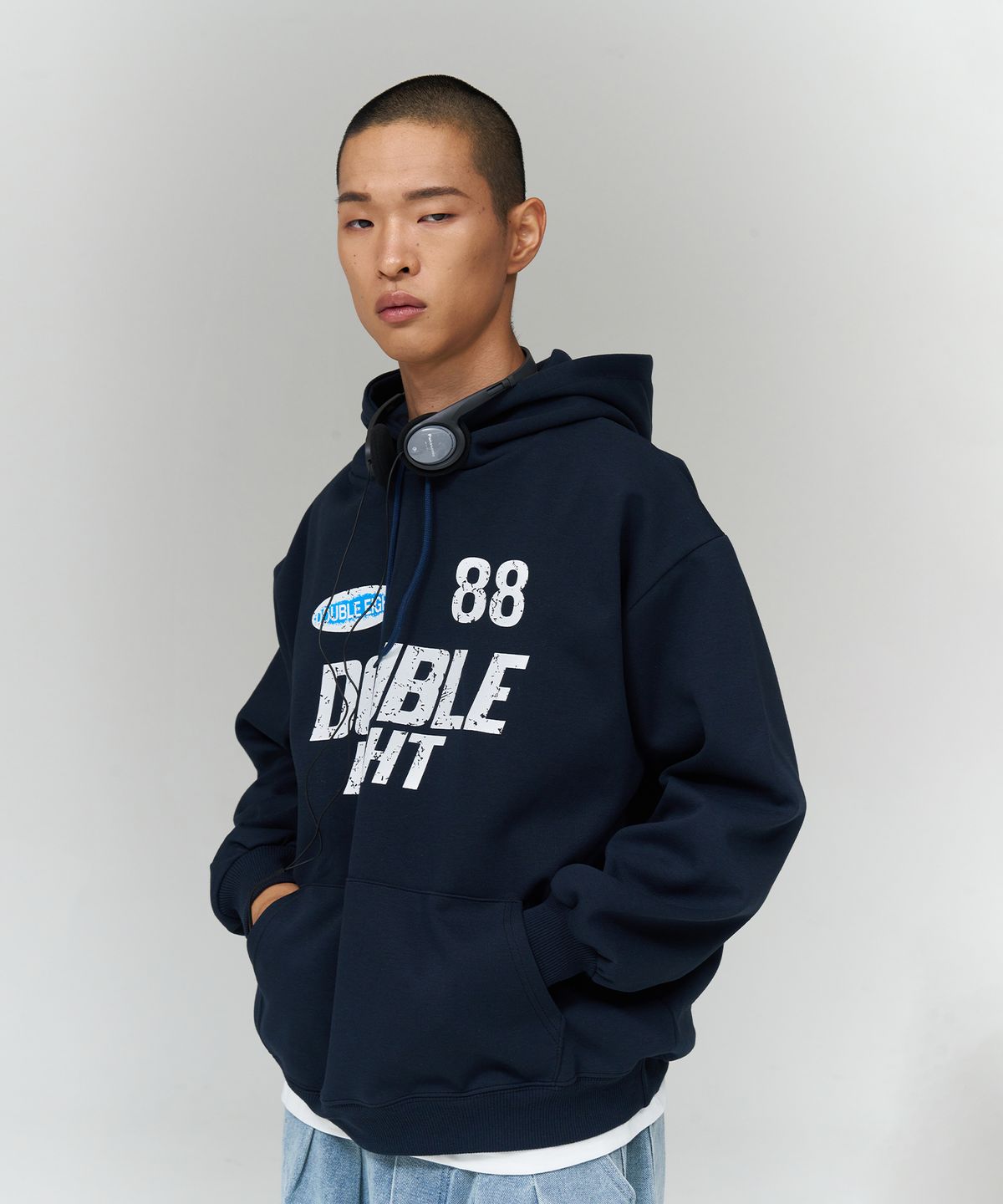 더블에잇(DOUBLE EIGHT) 88 크랙 후드 (블랙)