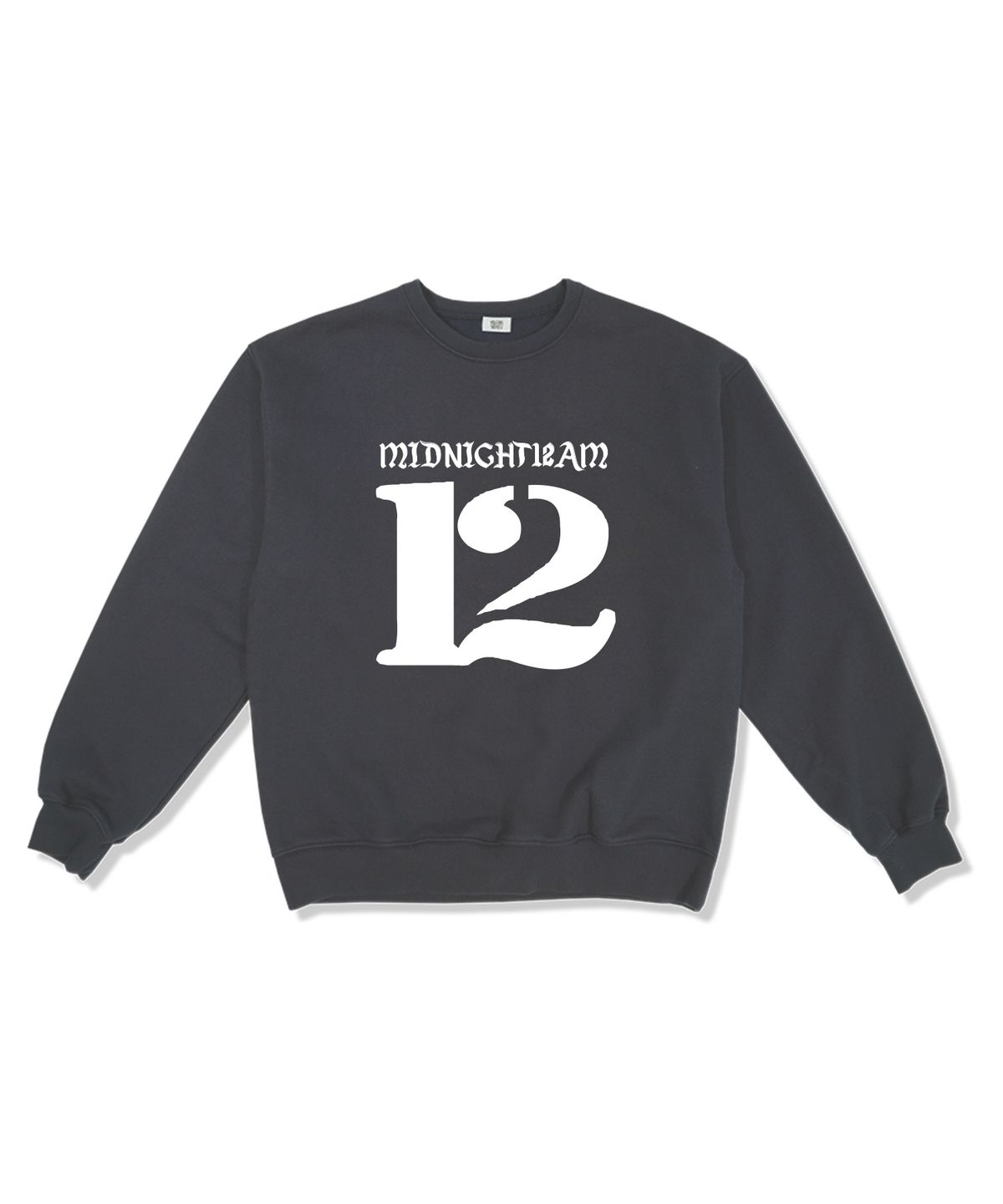 미드나잇12에이엠(MIDNIGHT12AM) [기모선택] 빅12미드 오버핏 특양면 스웨트셔츠 4color