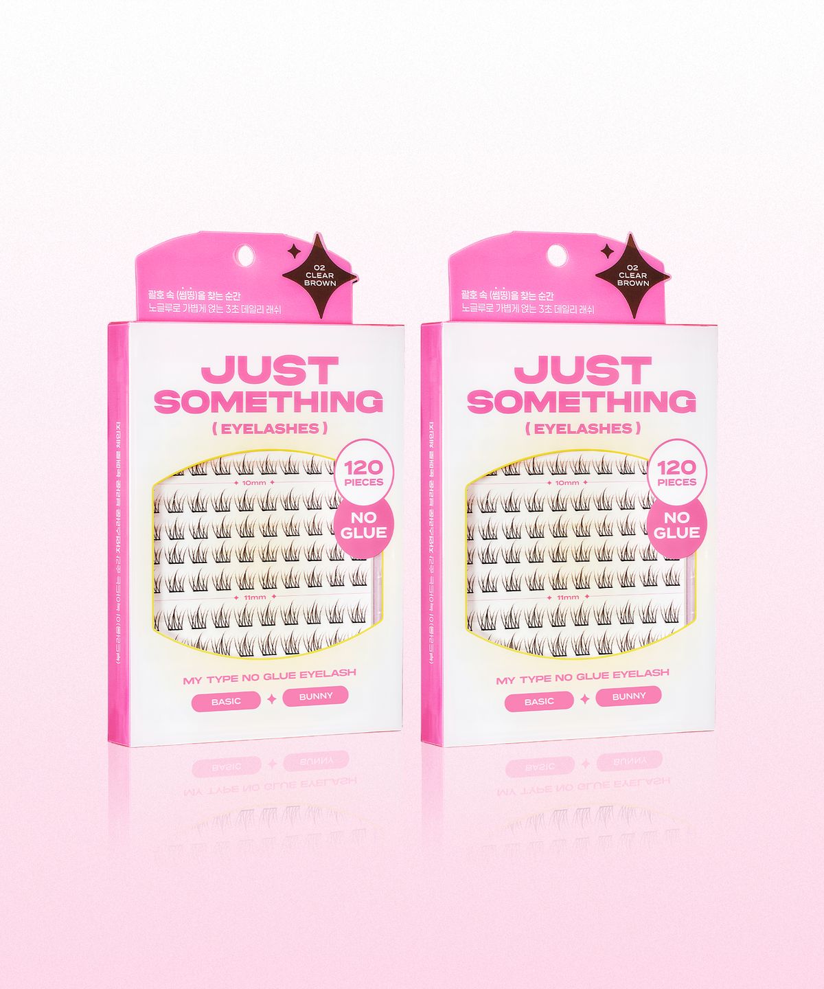 저스트썸띵(JUST SOMETHING) [2pack] 마이 타입 노글루 속눈썹 베이직 버니 (240pcs)
