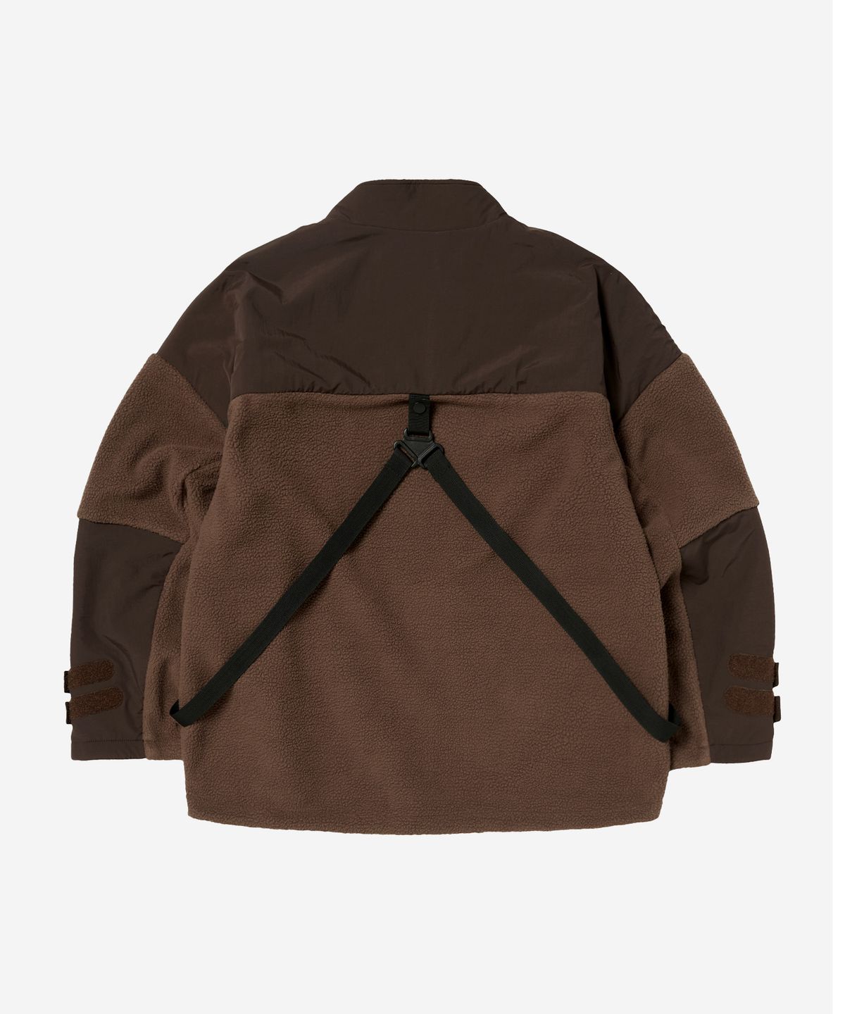 칼라파타르(KALAPATTHAR) KP LOGO MULTI POCKET STRAP HEAVY FLEECE JACKET - BROWN