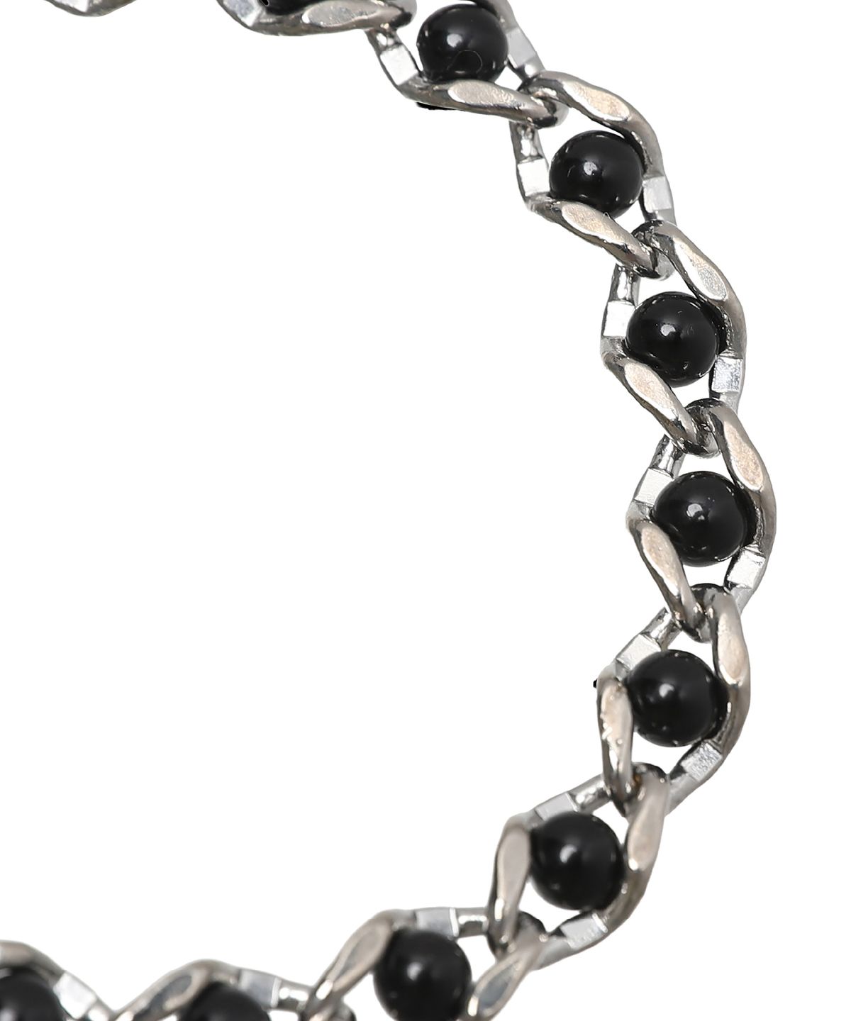 피마다지윈(PIMADAZIWIN) Bold Chain Black Pearl Bracelet