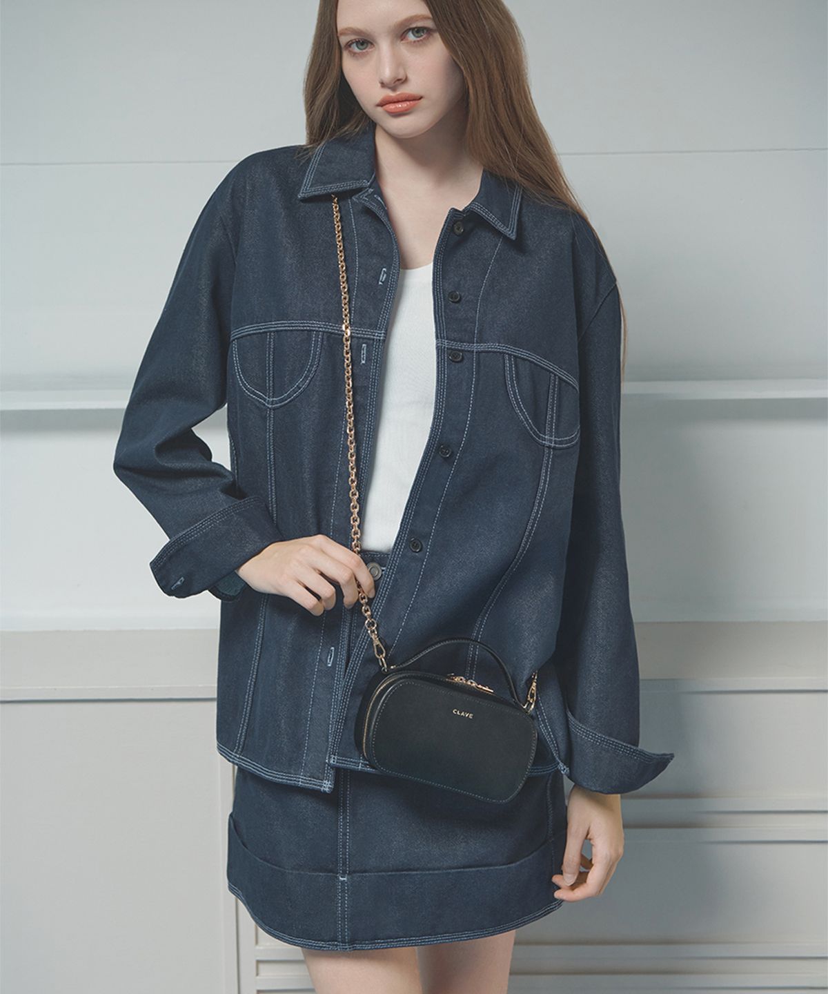 끌라베(CLAVE) 캘리 미니 블랙 크로스백 (KELLY MINI Black Cross Bag)
