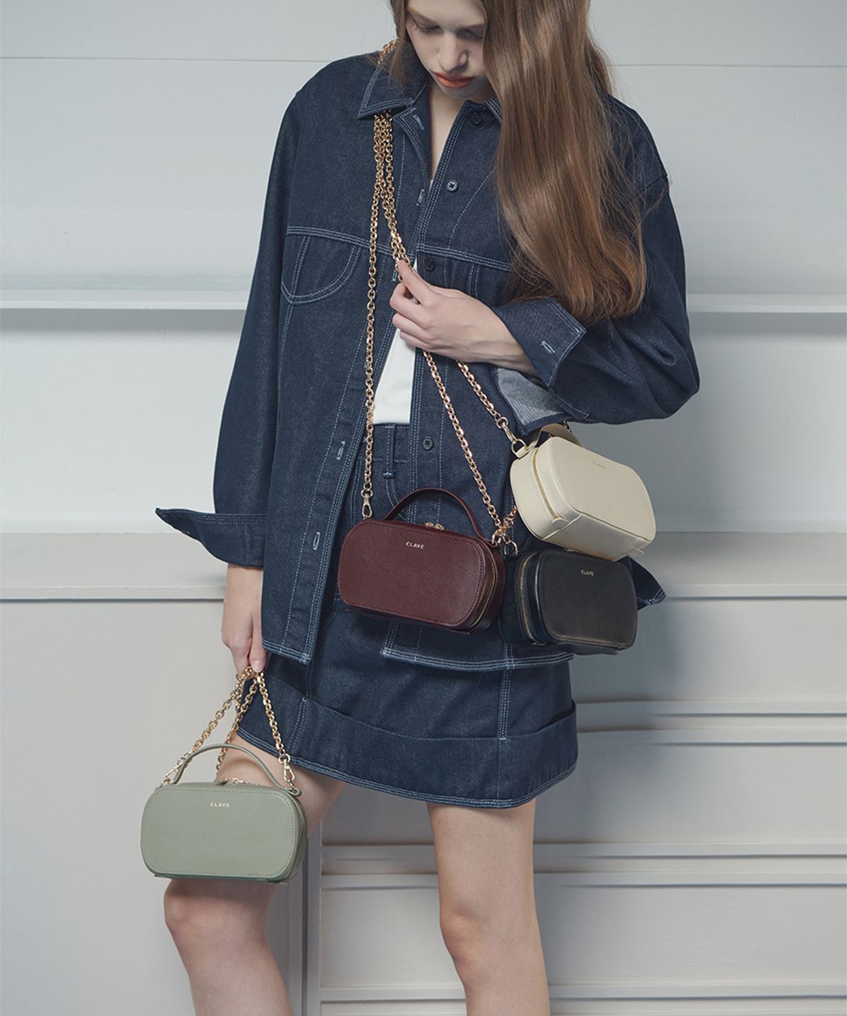 끌라베(CLAVE) 캘리 미니 블랙 크로스백 (KELLY MINI Black Cross Bag)